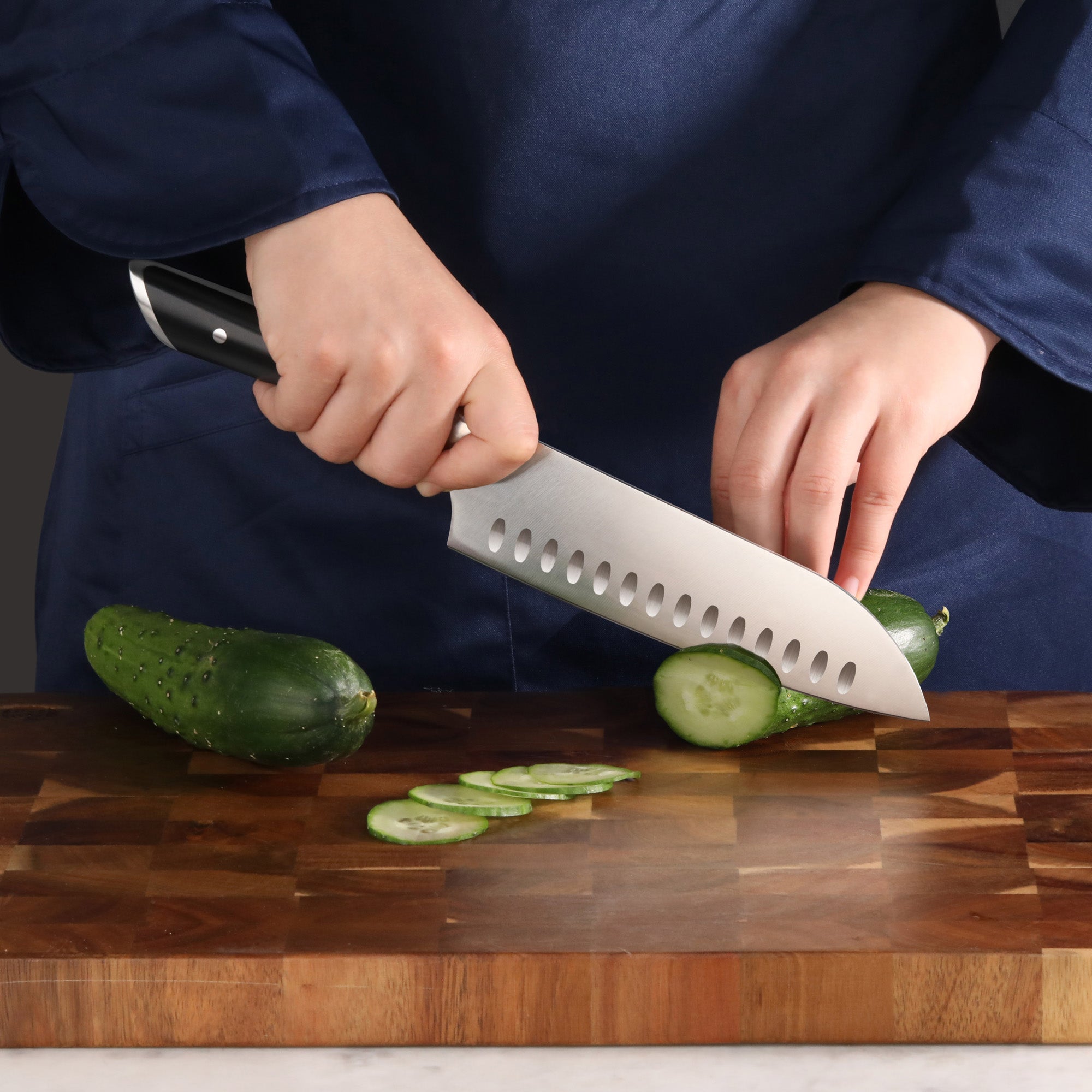 Cangshan 502131 HELENA Series 7-Inch Santoku Knife - White