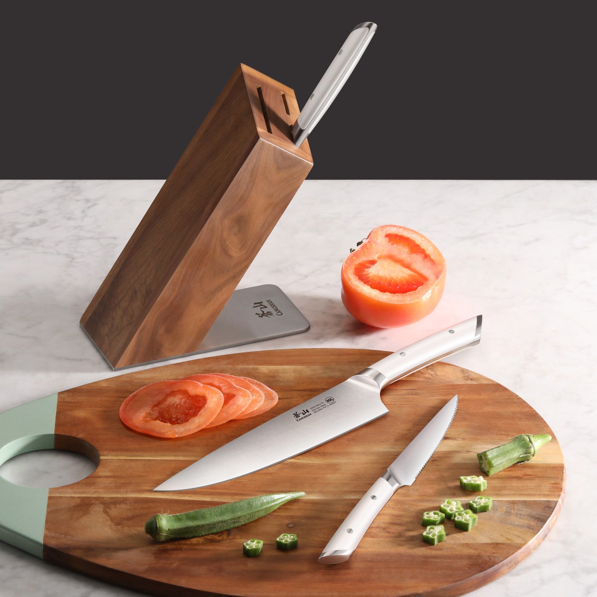 Cangshan 503237 HELENA Series 6-Piece Knife Block Set - 6-Piece / Black