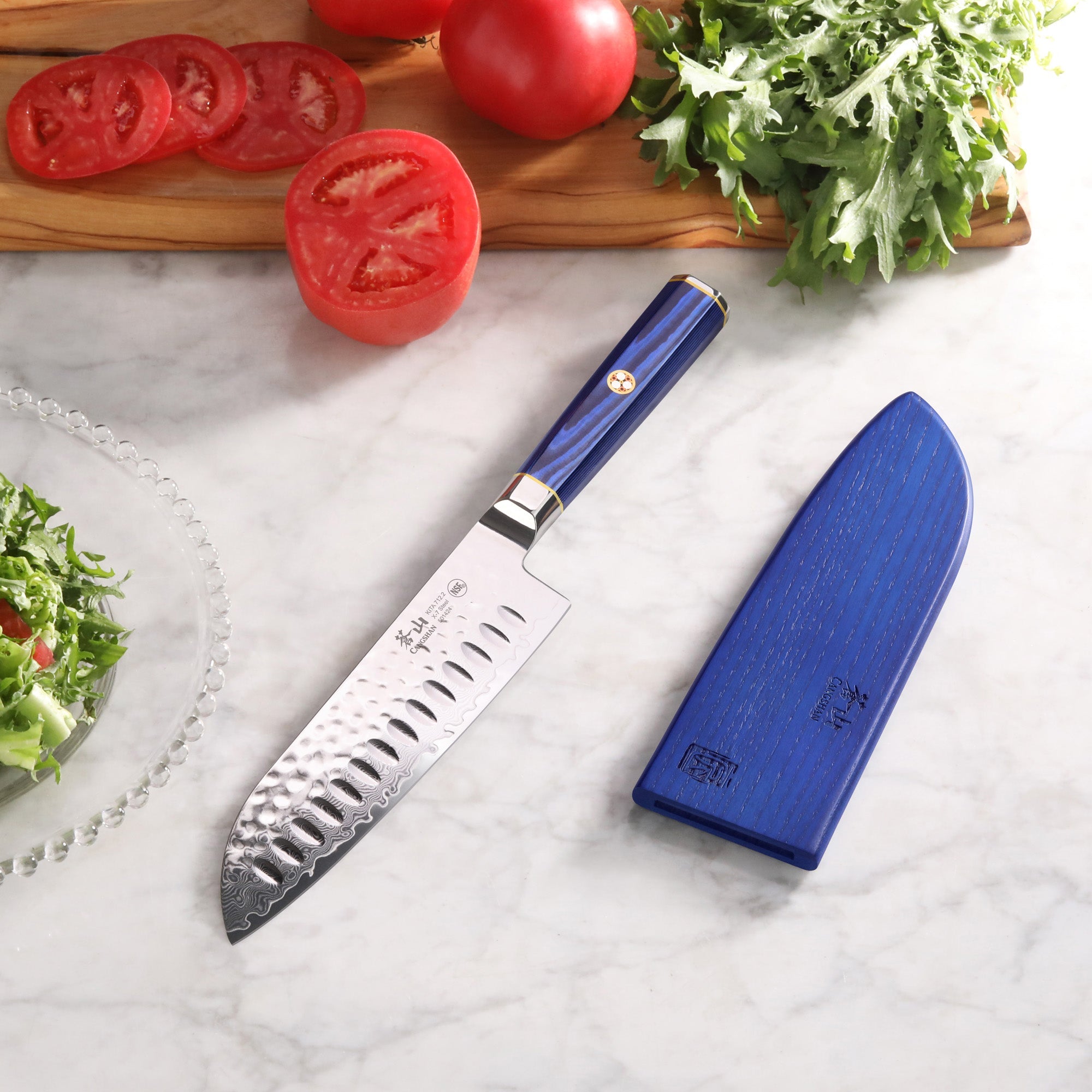 Cangshan 503886 KITA Series Santoku Knife with Sheath - 5-Inch