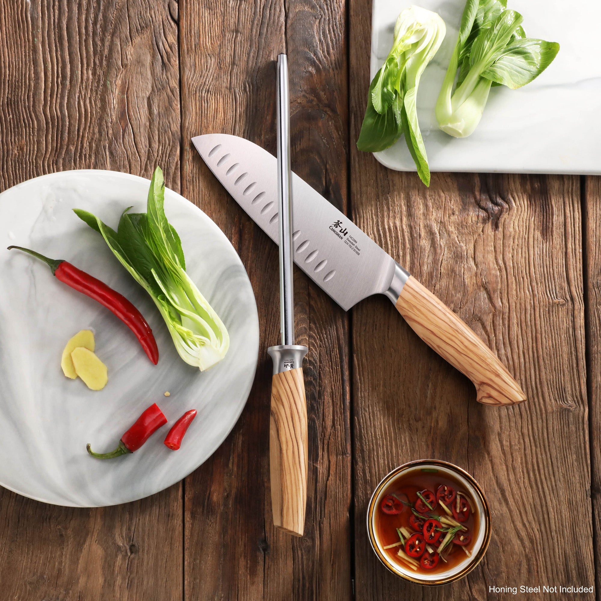 Cangshan 501608 OLIV Series 7-Inch Santoku Knife