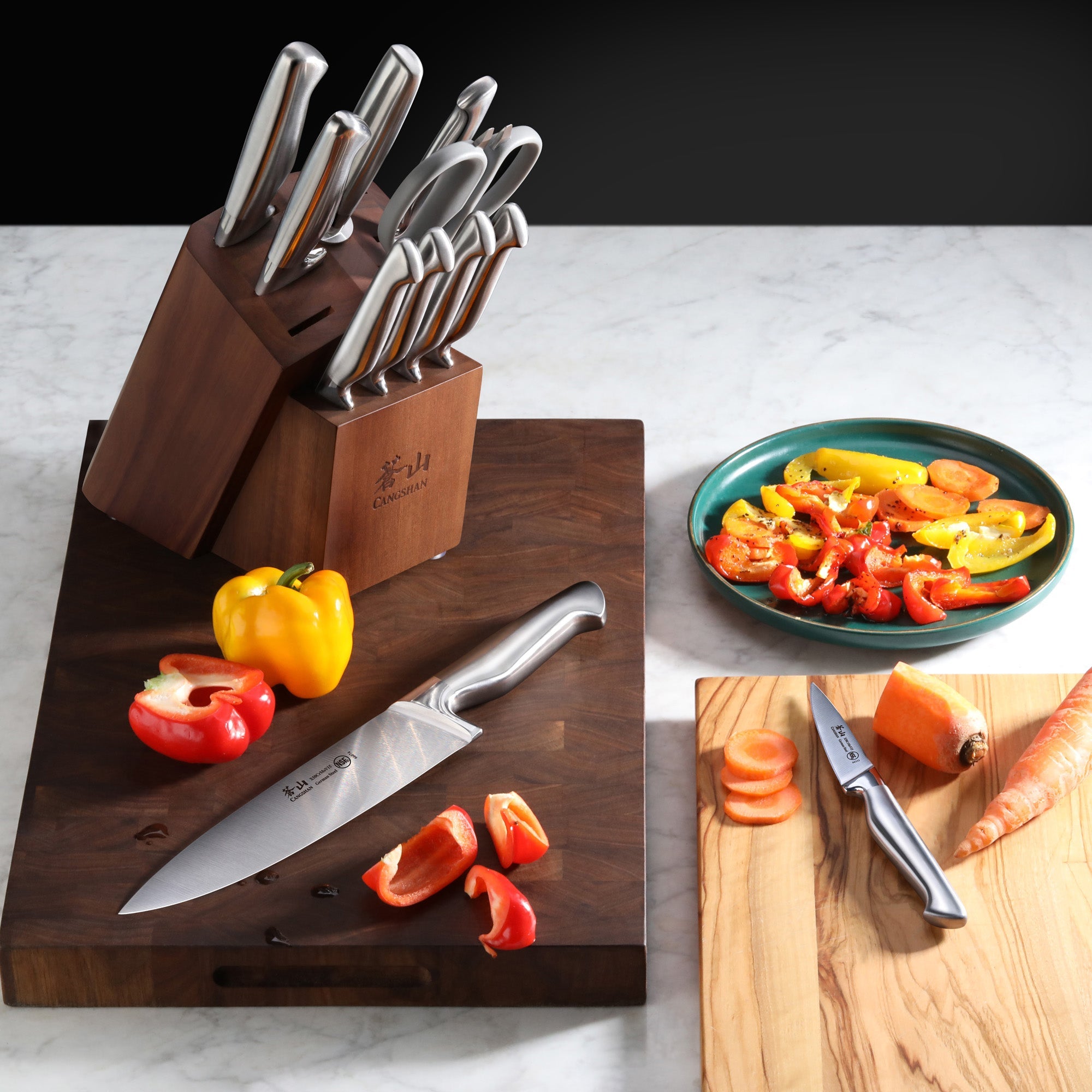 Cangshan 1027150 SANFORD Series 12-Piece Knife Block Set