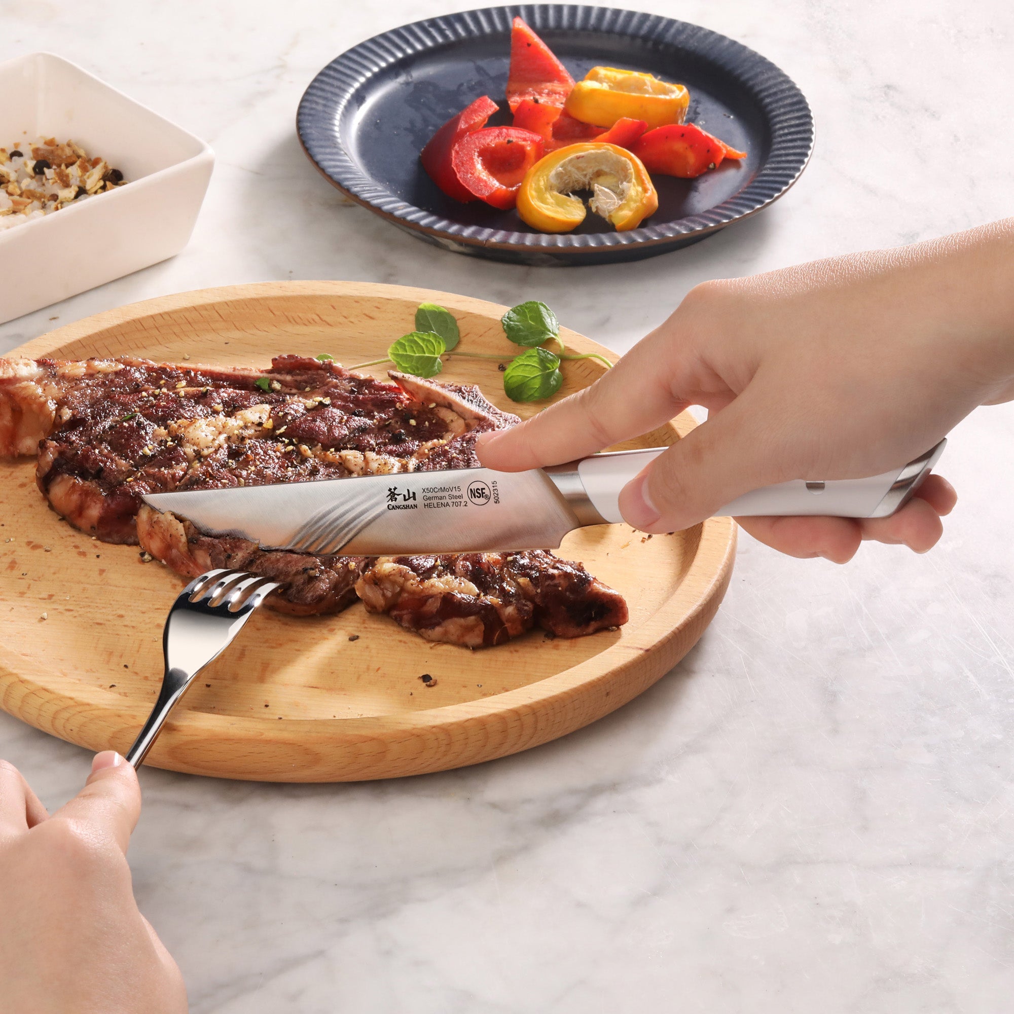 Cangshan 503176 HELENA Series 4-Piece Steak Knife Set - Black