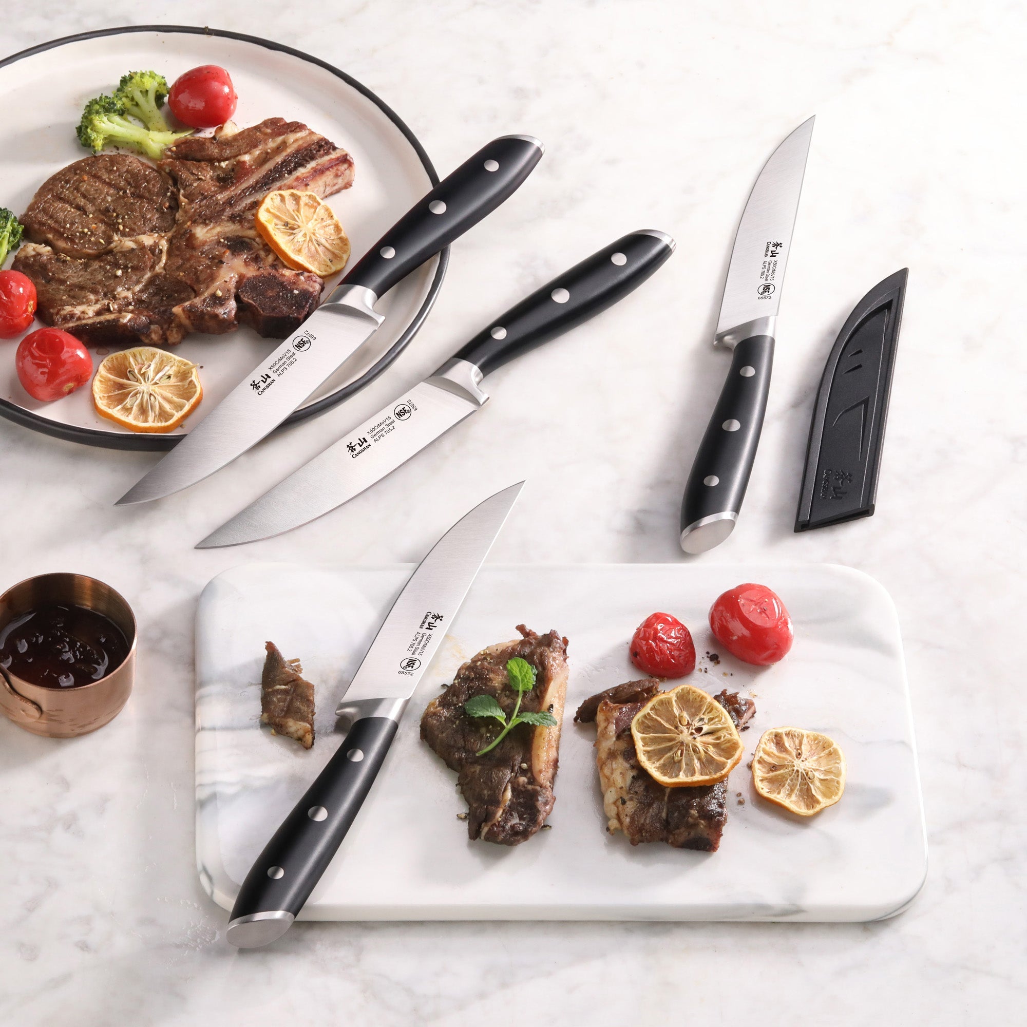 Cangshan 502780 ALPS Series 4-Piece Steak Knife Set