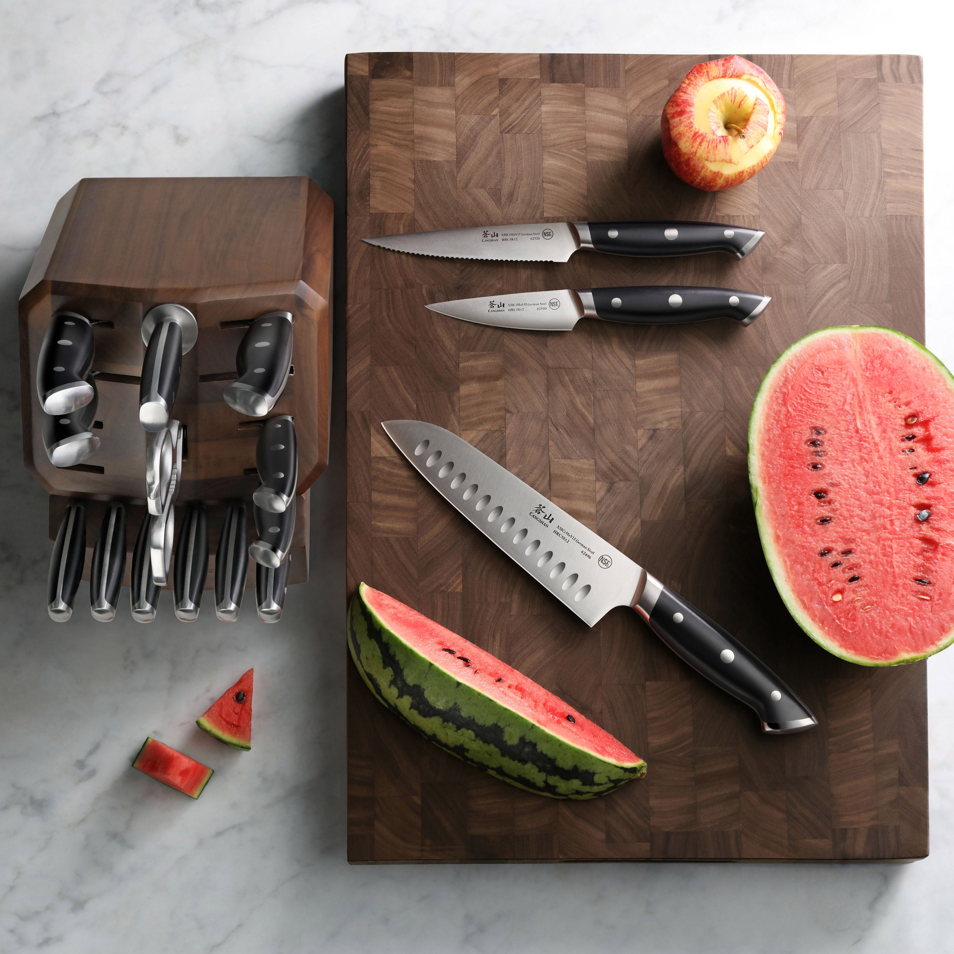 Cangshan 1024104 TKSC Walnut End-Grain Cutting Board