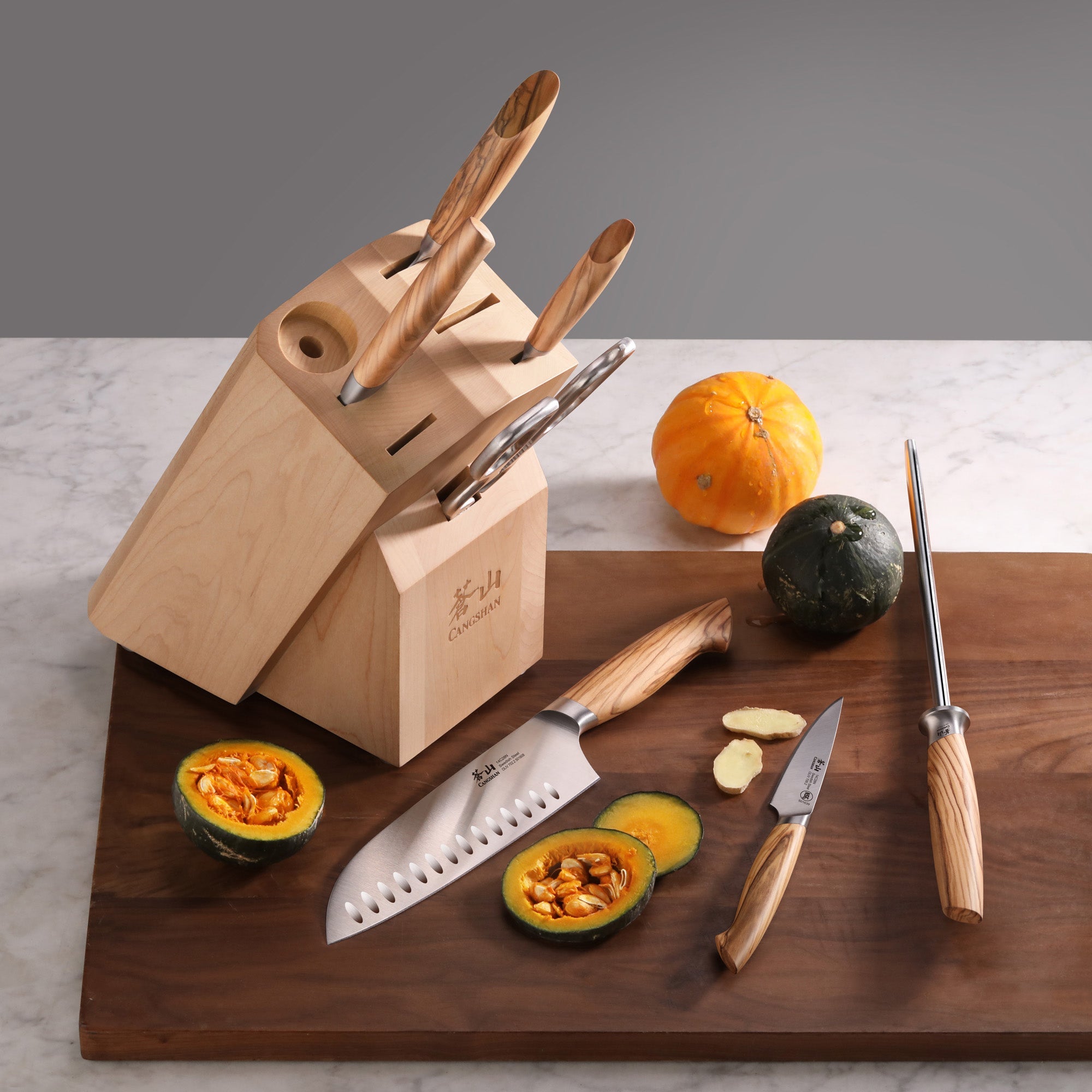 Cangshan 501684 OLIV Series 8-Piece Knife Block Set