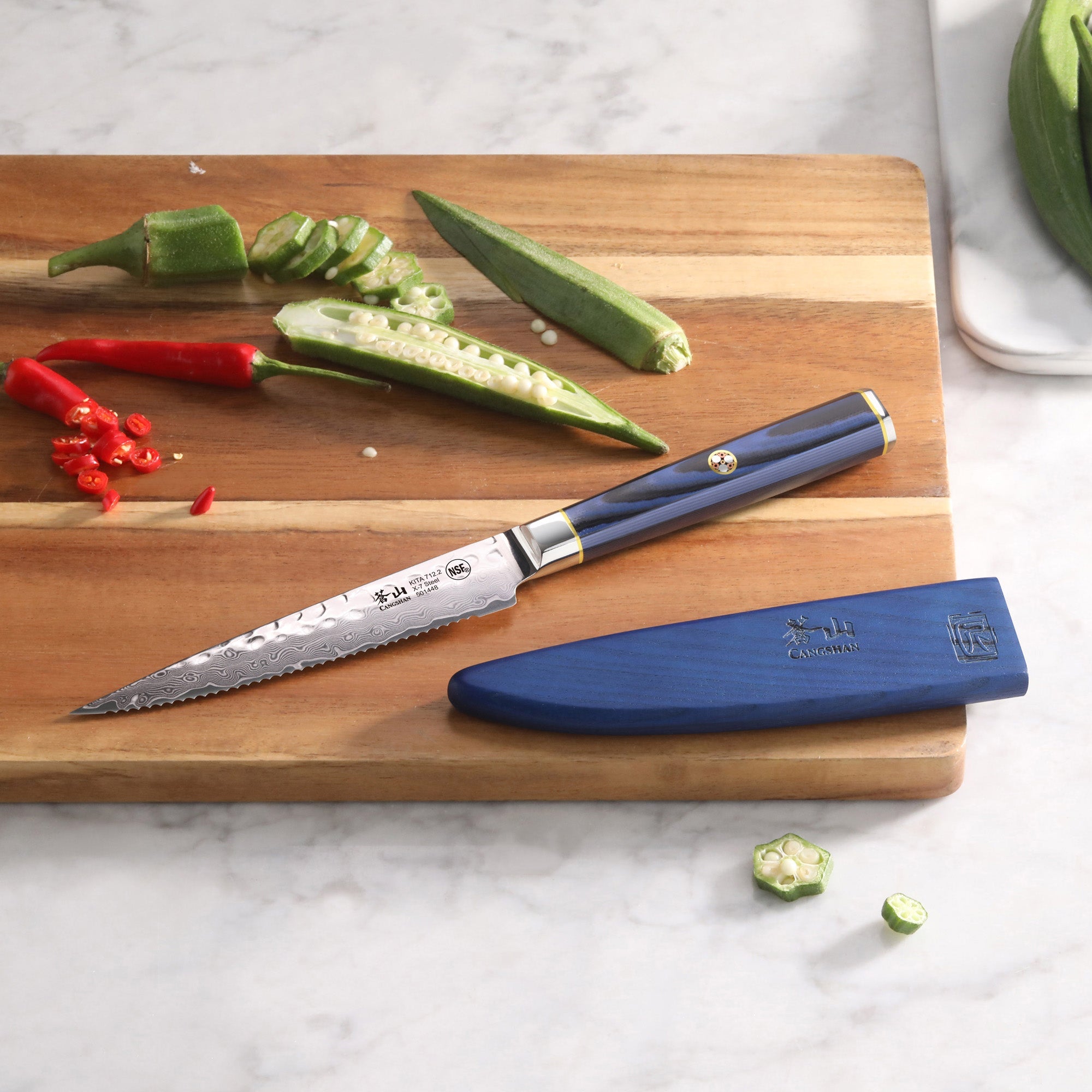 Cangshan 501448 KITA Series 5-Inch Serrated Utility Knife
