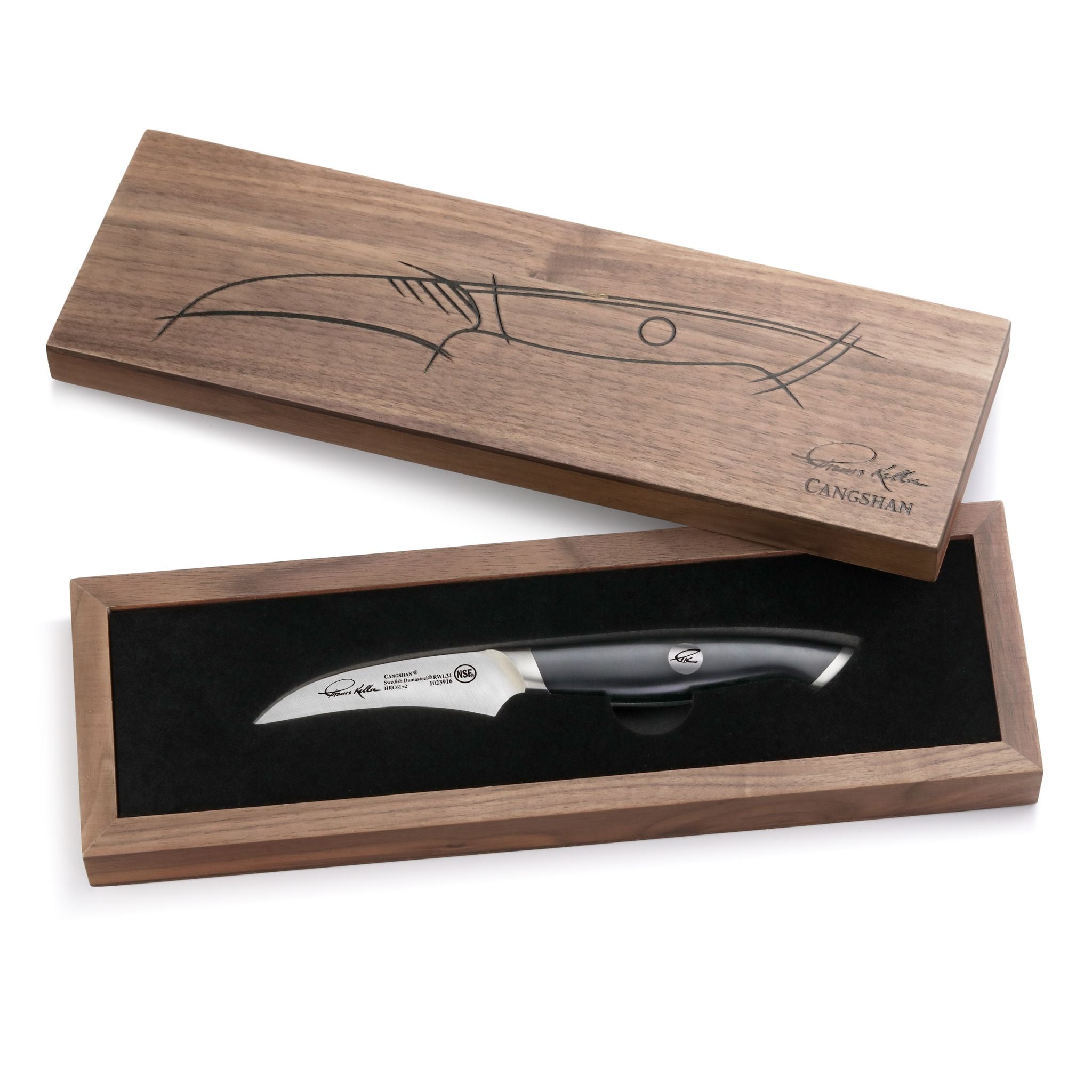 Cangshan 1023916 Thomas Keller Signature Collection 2.75-Inch Peeling Knife - Black