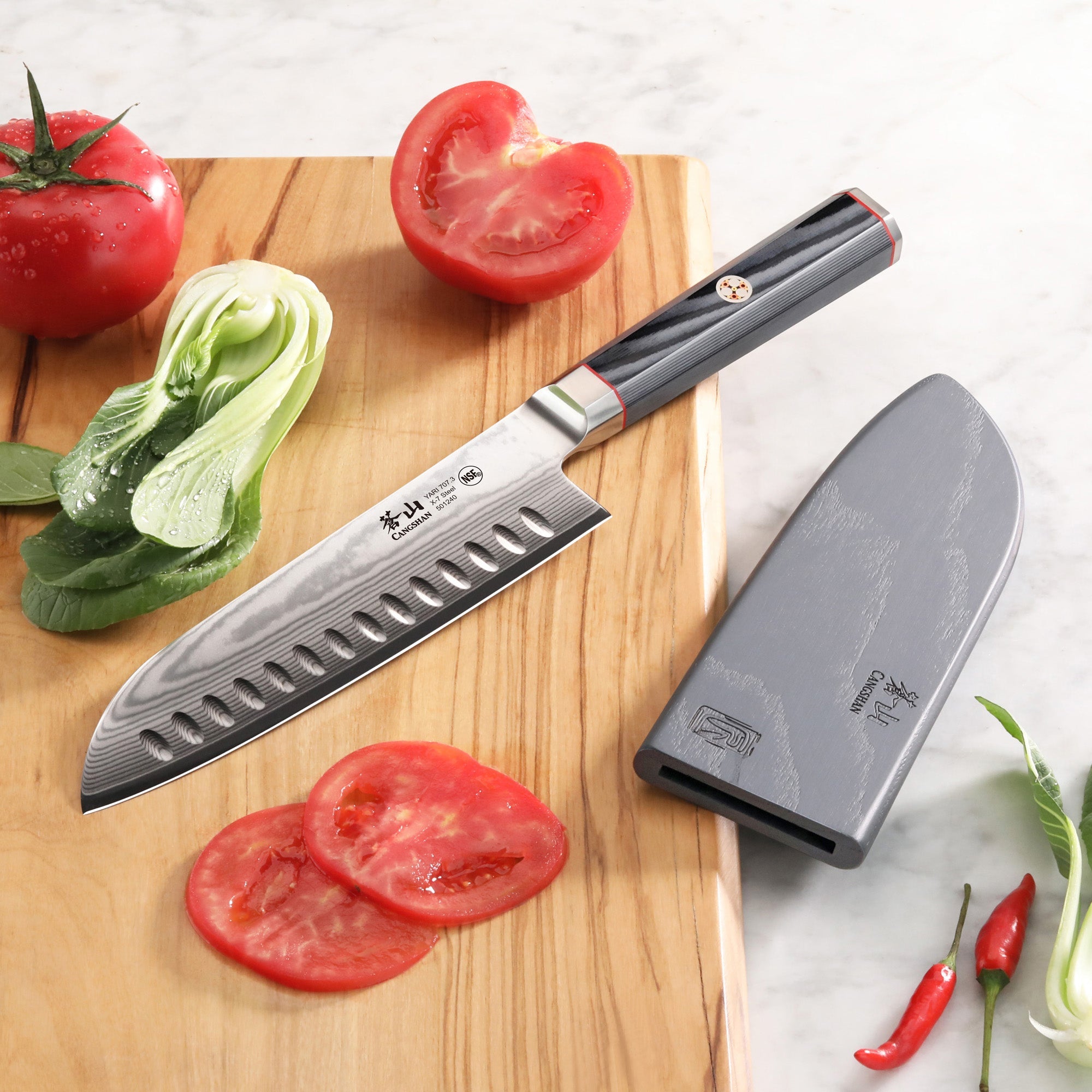 Cangshan 501240 YARI Series 7-Inch Santoku Knife