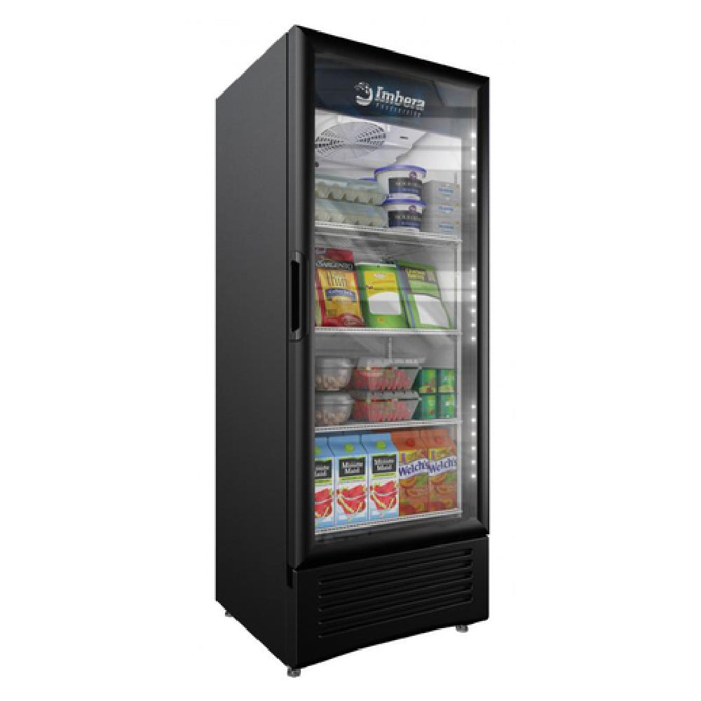 Omcan 41217 24 Inch Black Refrigerated Display 11.5 Cu Ft Merchandiser ENERGY STAR®