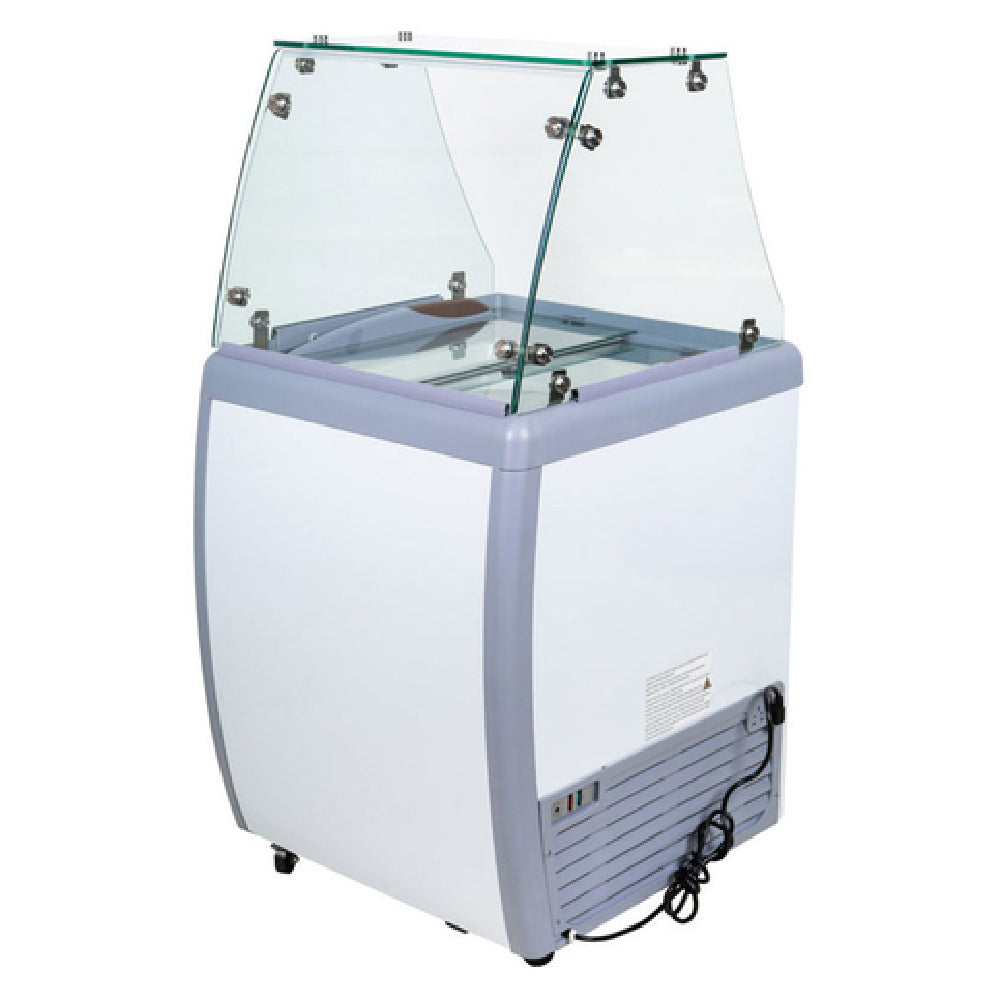 Omcan 44590 26 Inch Ice Cream Display Case Self-contained Refrigeration
