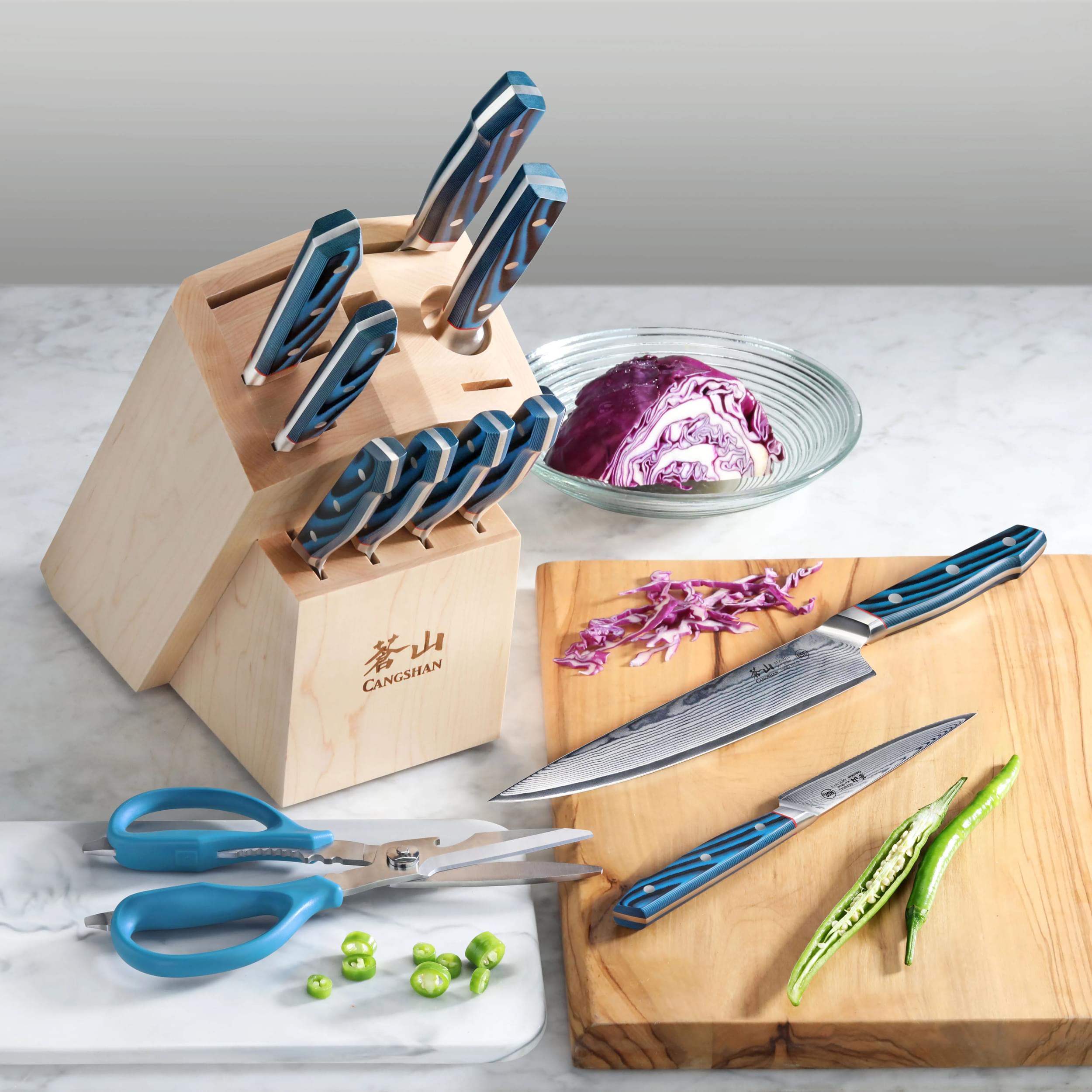 Cangshan 503916 SEAGULL Series 12-Piece Knife Block Set