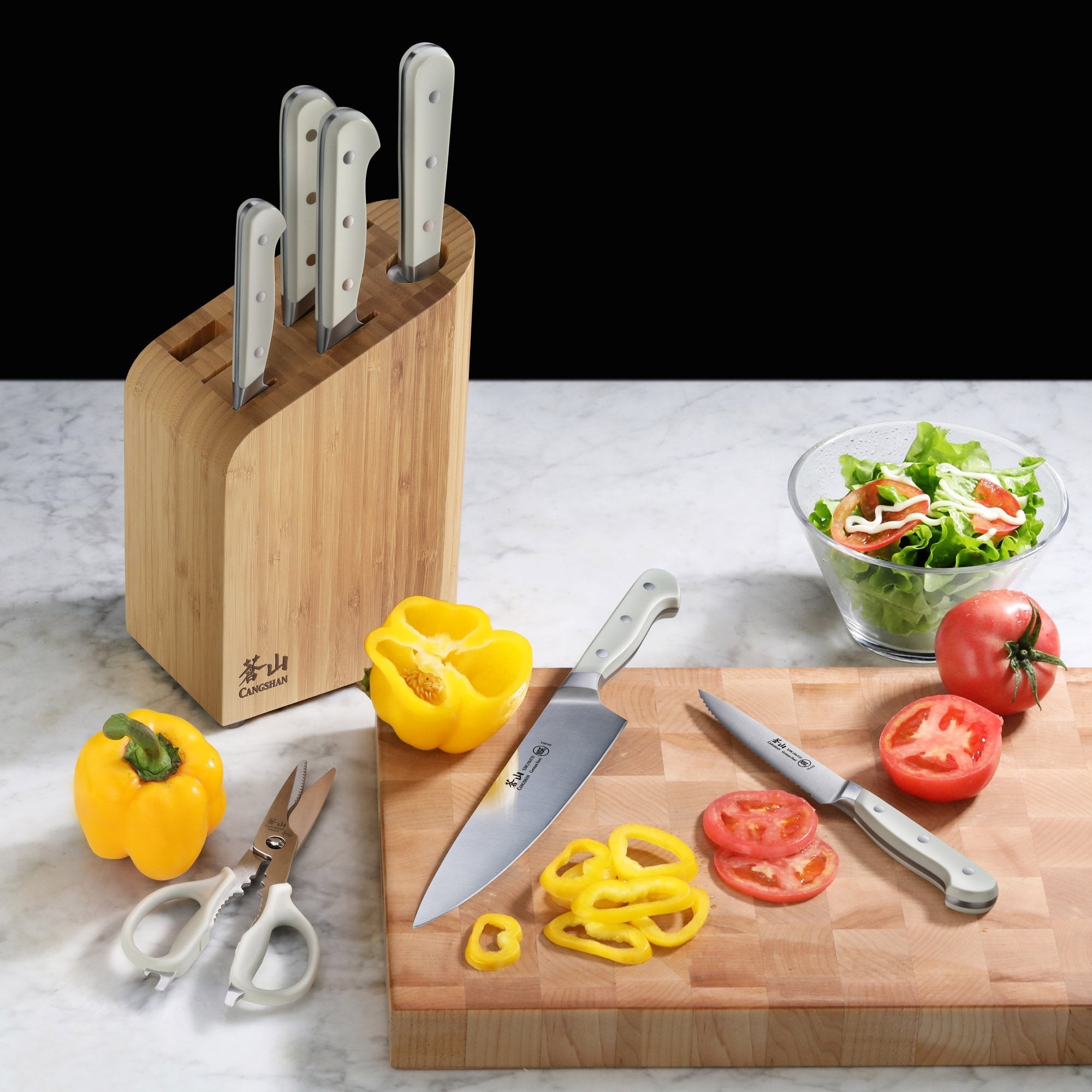 Cangshan 1026849 APERTIVO Series 8-Piece Knife Block Set German Steel
