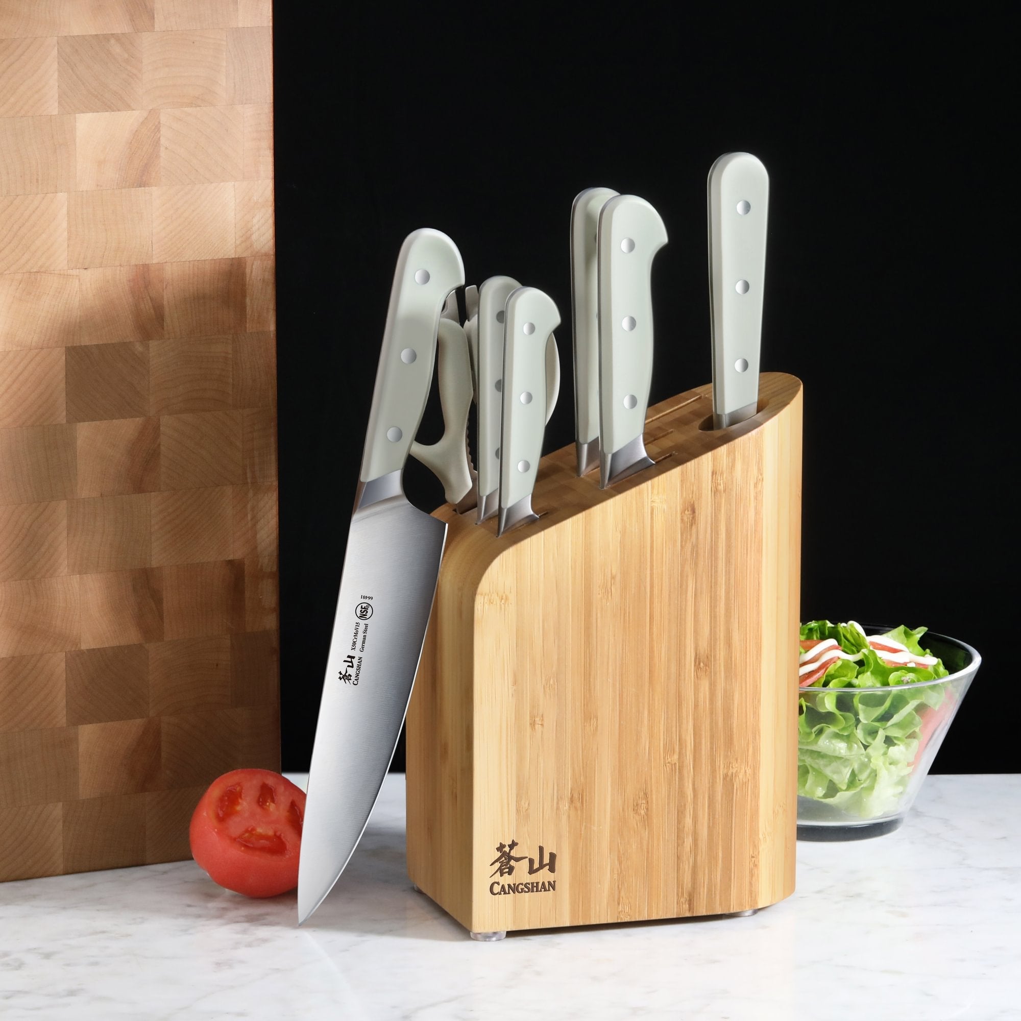 Cangshan 1026849 APERTIVO Series 8-Piece Knife Block Set German Steel