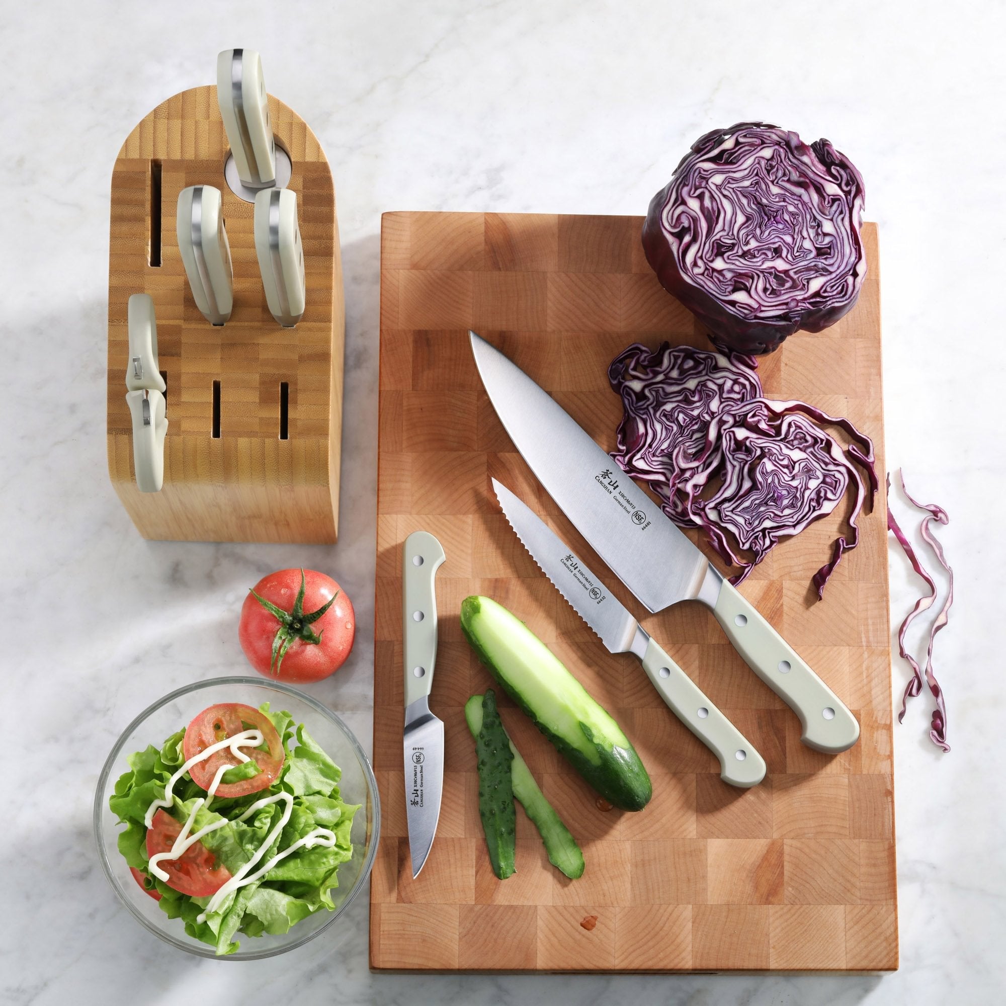 Cangshan 1026849 APERTIVO Series 8-Piece Knife Block Set German Steel
