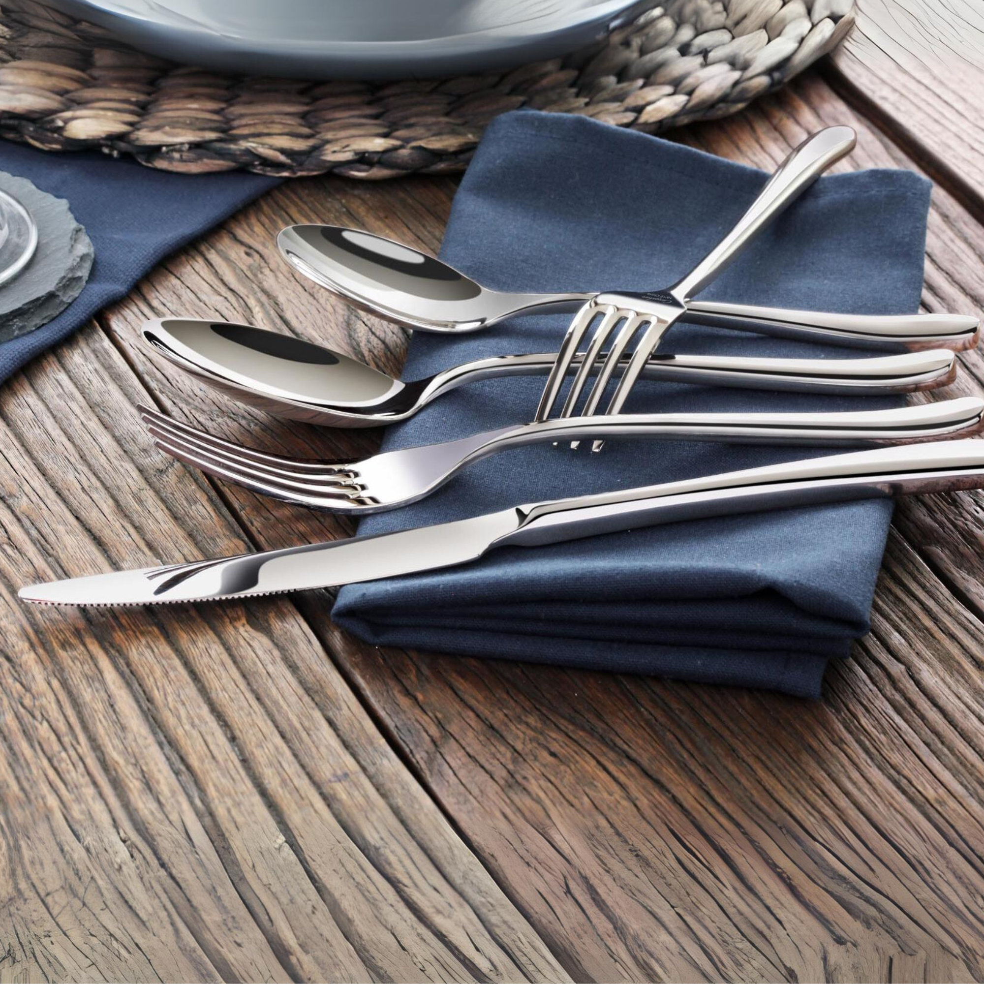 Cangshan 1027013 RAIN II Series 20-Piece Forged Flatware Set