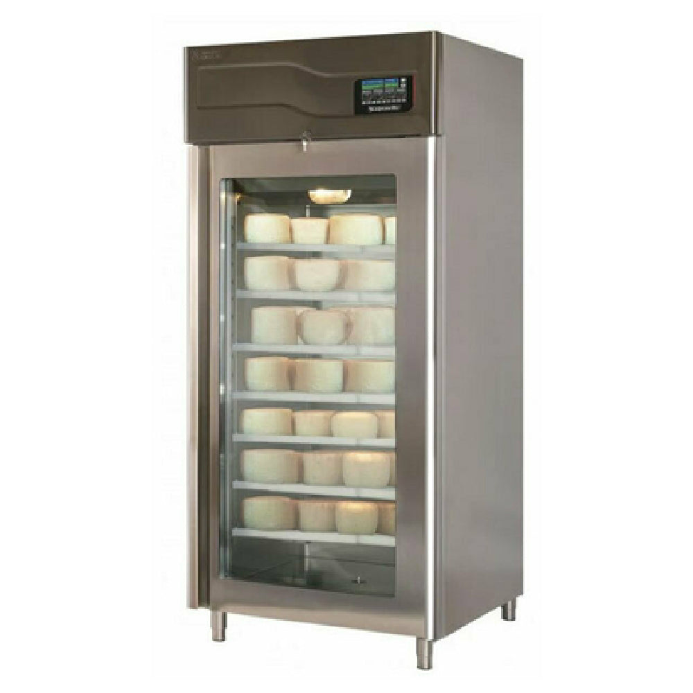 Omcan 45516 35 Inch Cheese Drying Cabinet with Top Mounted Refrigeration Stainless Steel