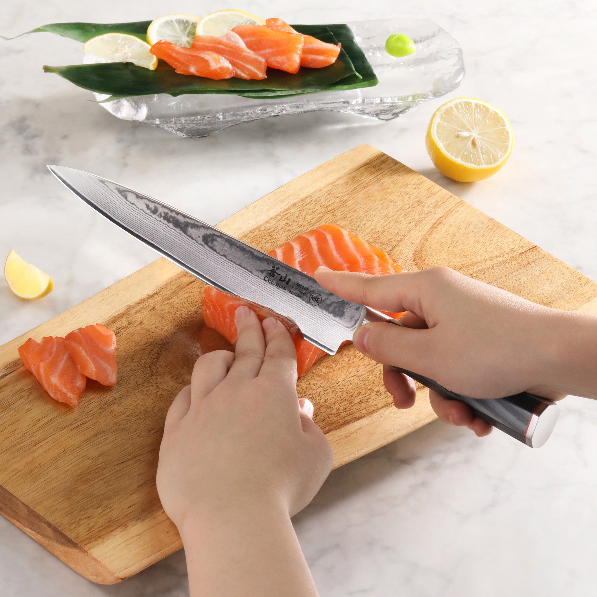 Cangshan 501288 YARI Series 8-Inch Sashimi Knife with Sheath