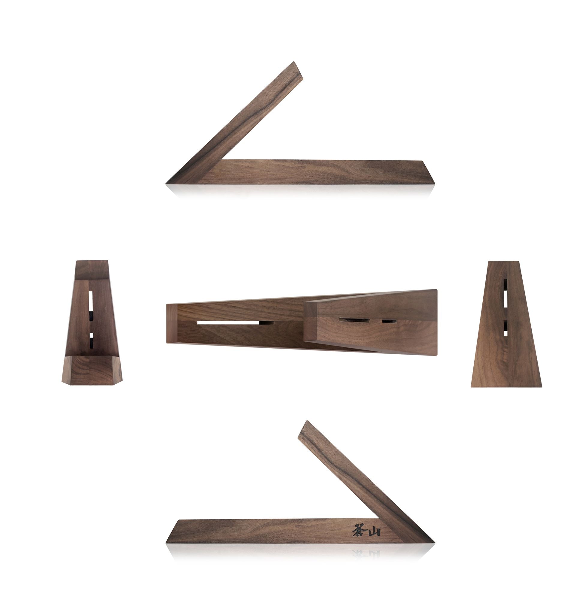 Cangshan 1021387 TAI Triangle Walnut Wood Knife Block - One Slot