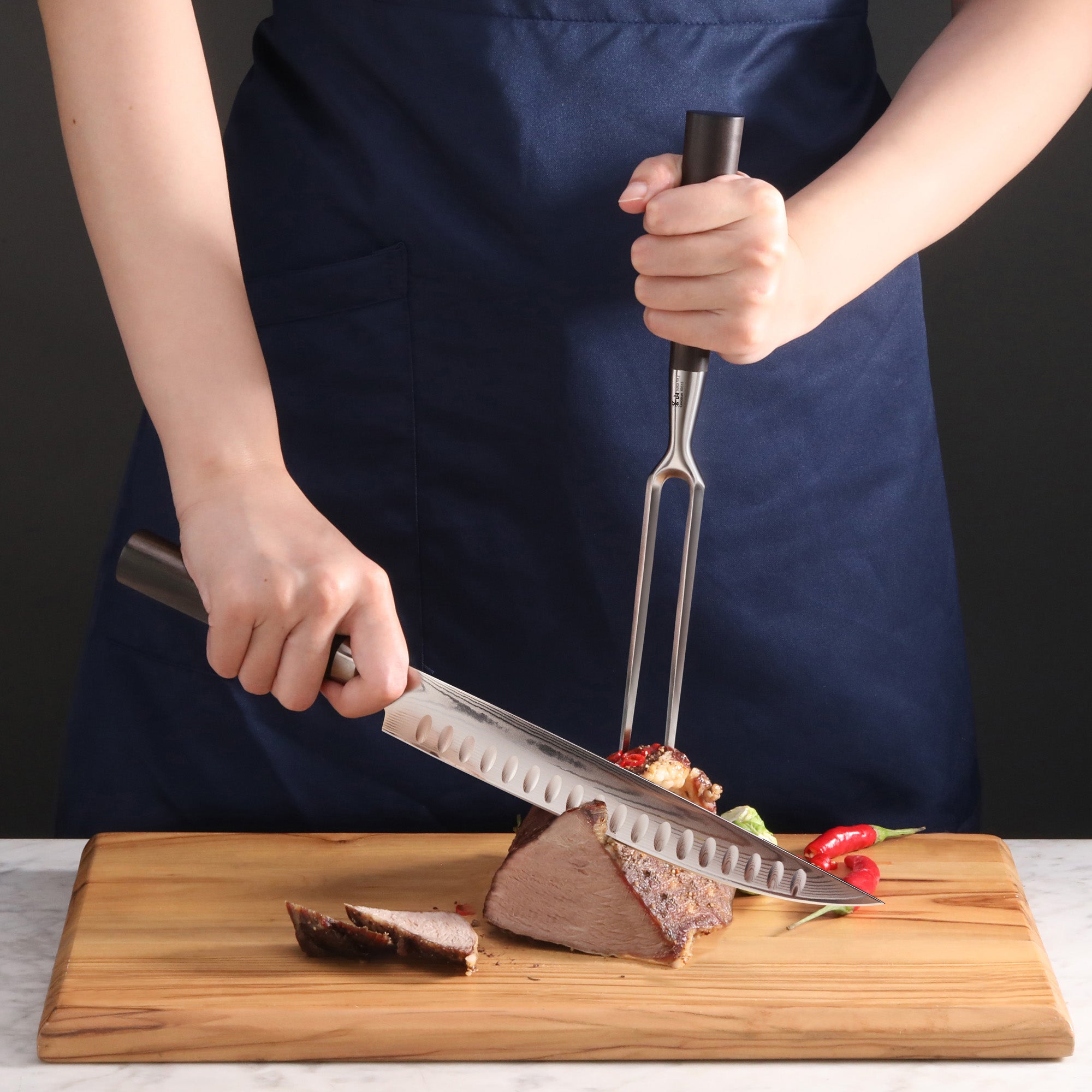 Cangshan 501158 HAKU Series 2-Piece Carving Set with Walnut Box