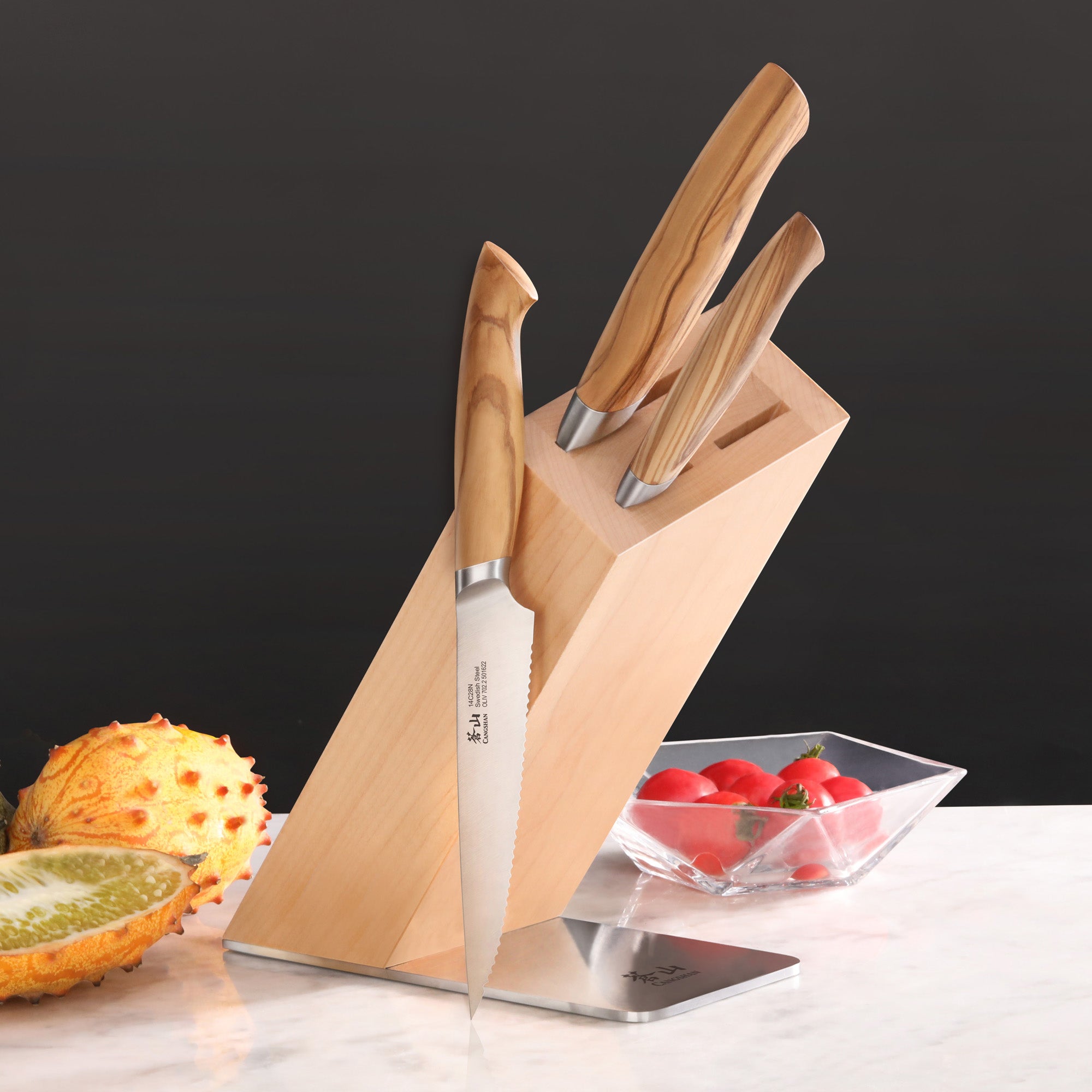 Cangshan 501677 OLIV Series 4-Piece Knife Block Set
