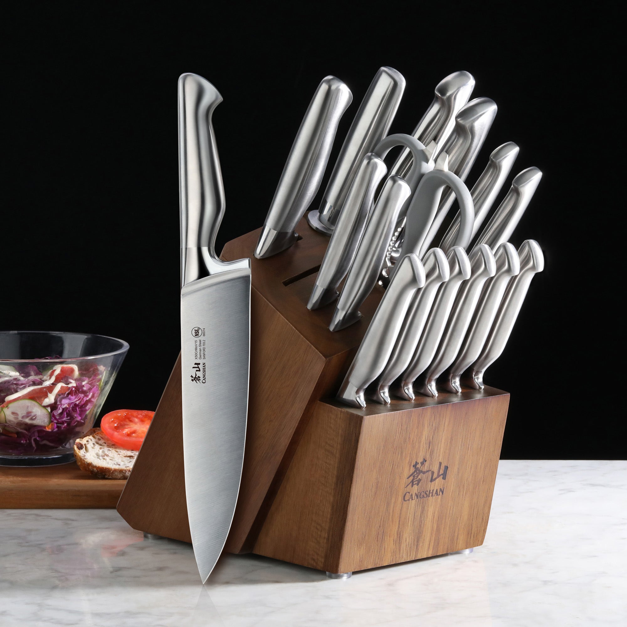 Cangshan 1027051 SANFORD Series 17-Piece Knife Block Set