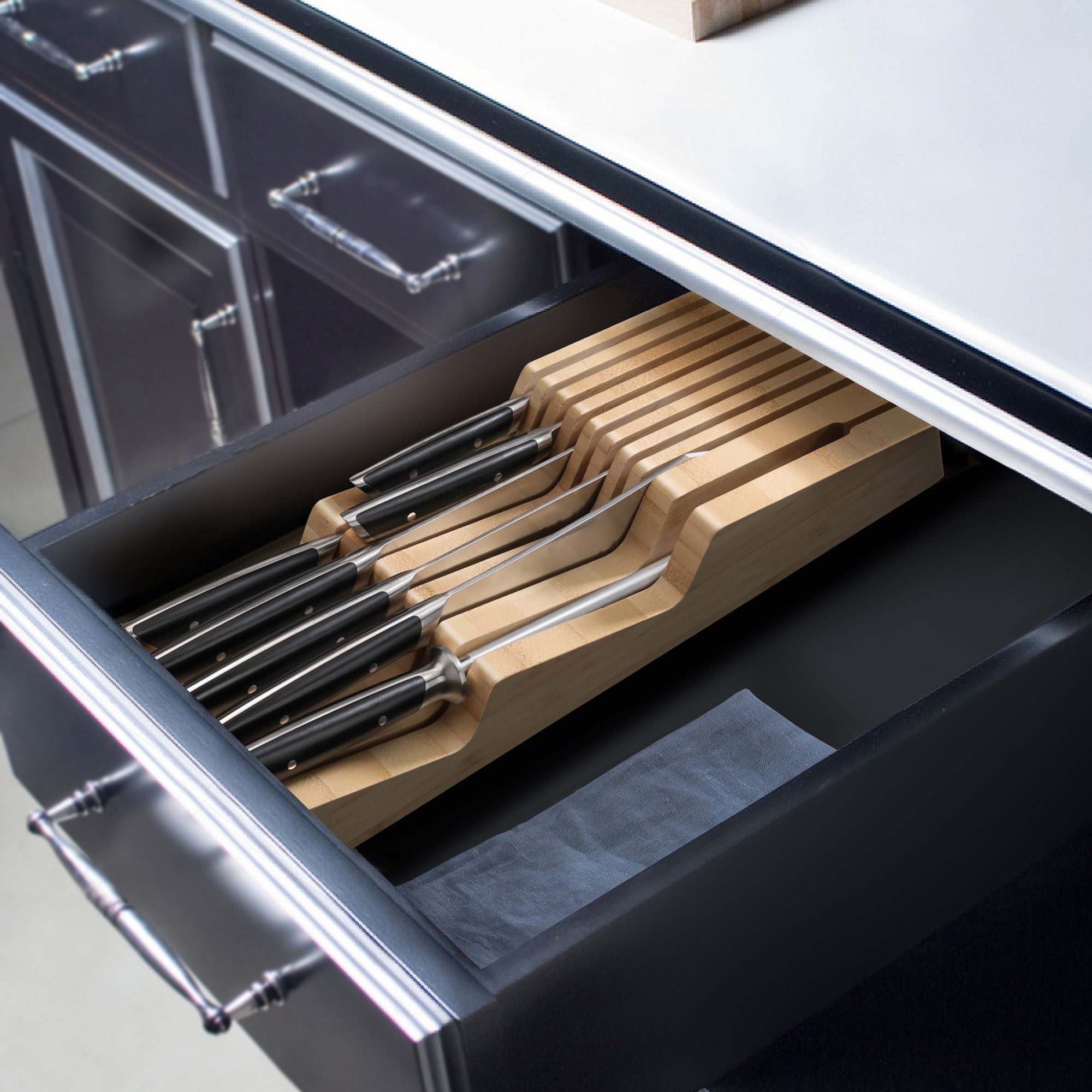 Cangshan 503275 HELENA Series 8-Piece In-Drawer BBQ Knife Set - Black