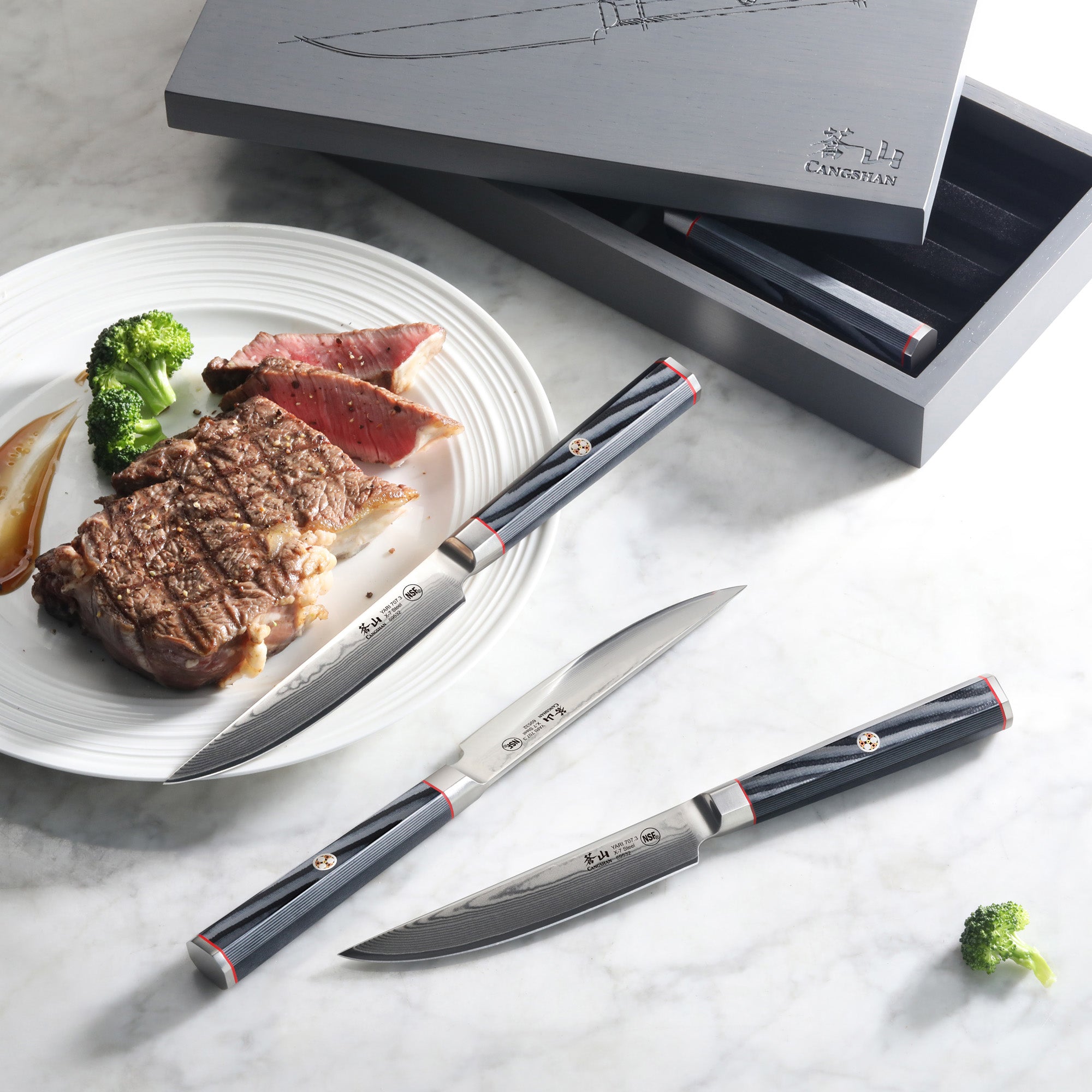 Cangshan 501325 YARI Series 4-Piece Fine Edge Steak Knife Set