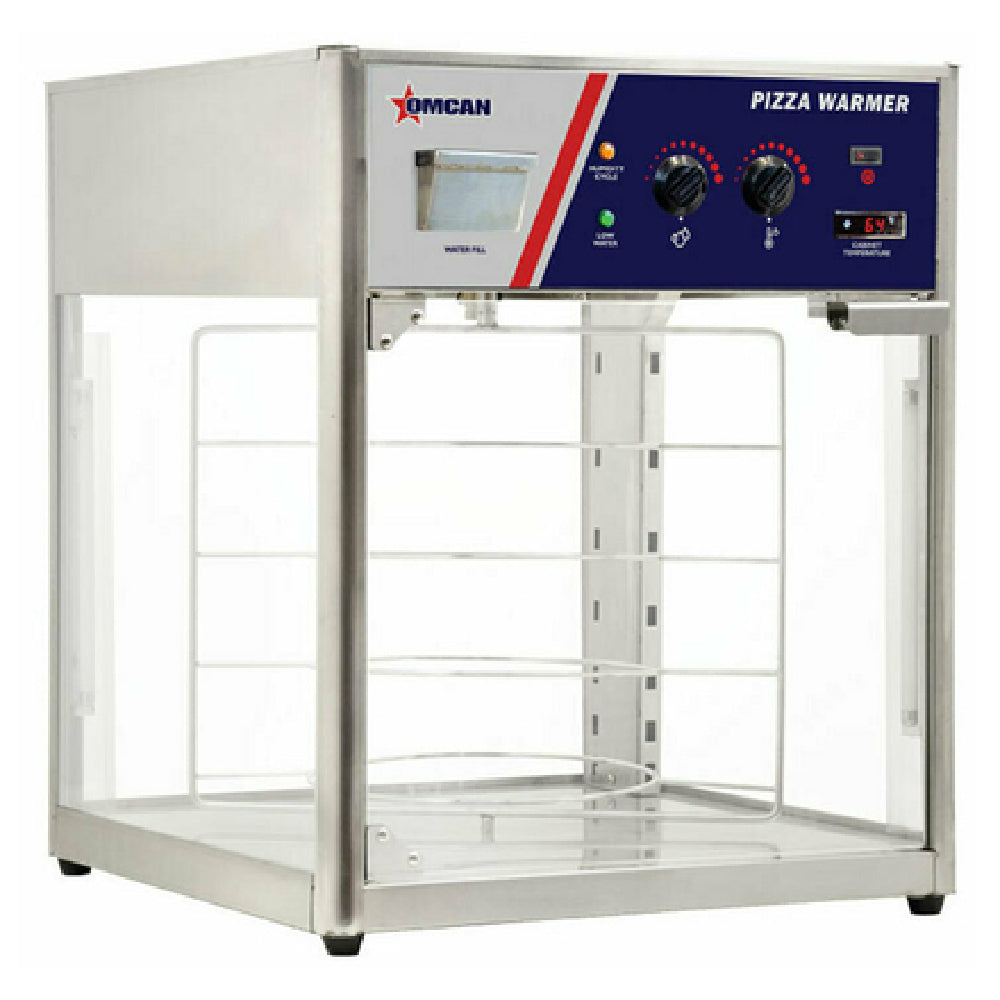 Omcan 20427 23-5/8 Inch Electric Pizza Display Warmer with 4 Shelves