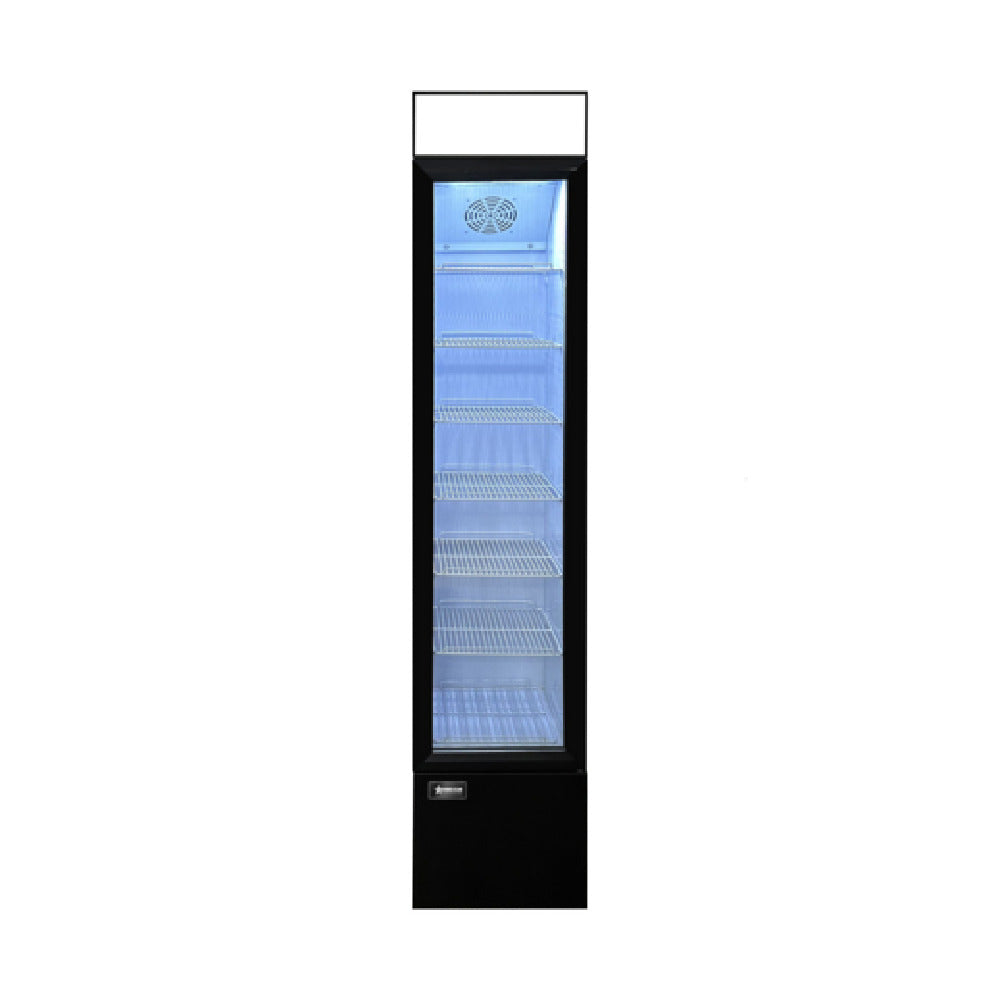 Omcan 48275 14 Inch Refrigerated Slim Display Refrigerator 3.7 cu ft - One Section