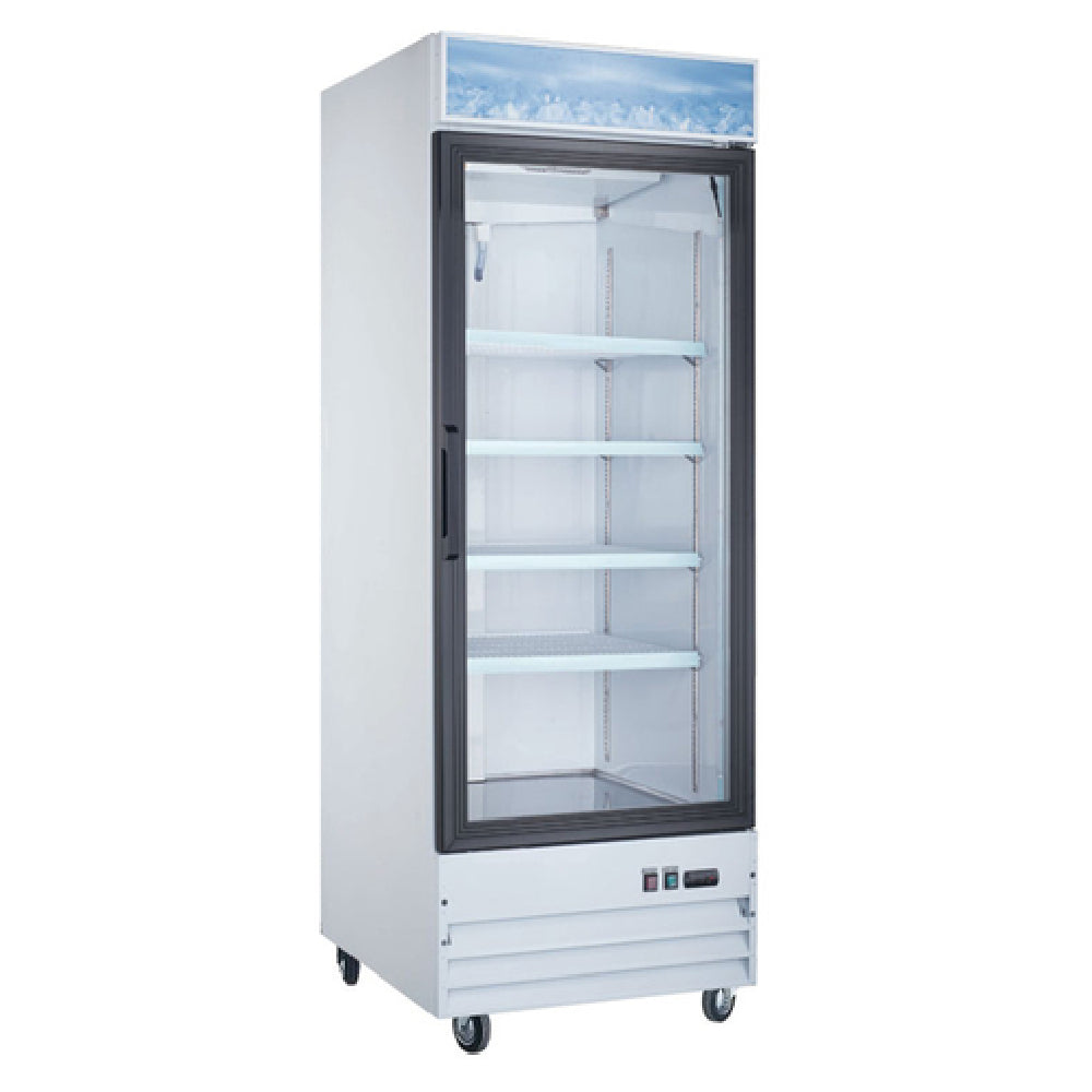 Omcan 50036 28 Inch Reach-in Display Refrigerator 23 cu ft Bottom Mount
