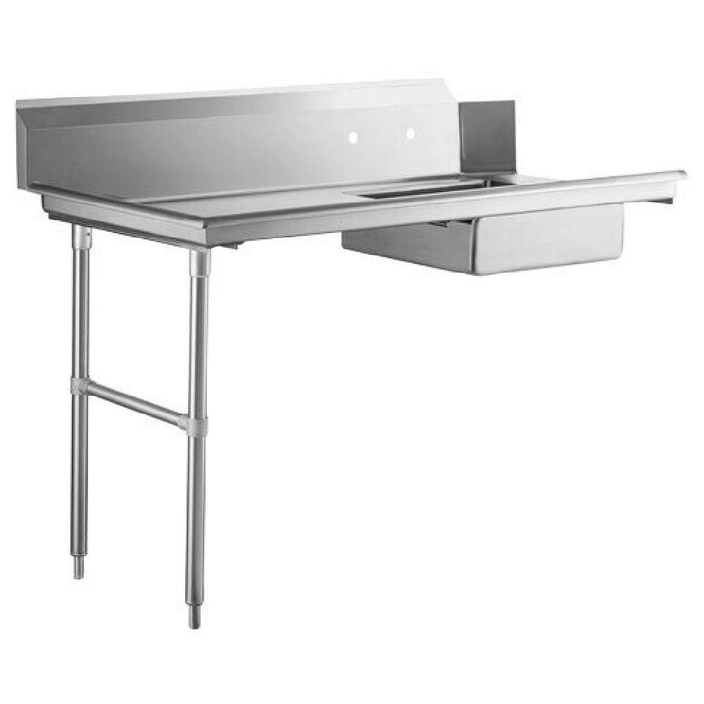 Omcan 47748 72 Inch Soiled Dishtable with Sink Left Side Stainless Steel