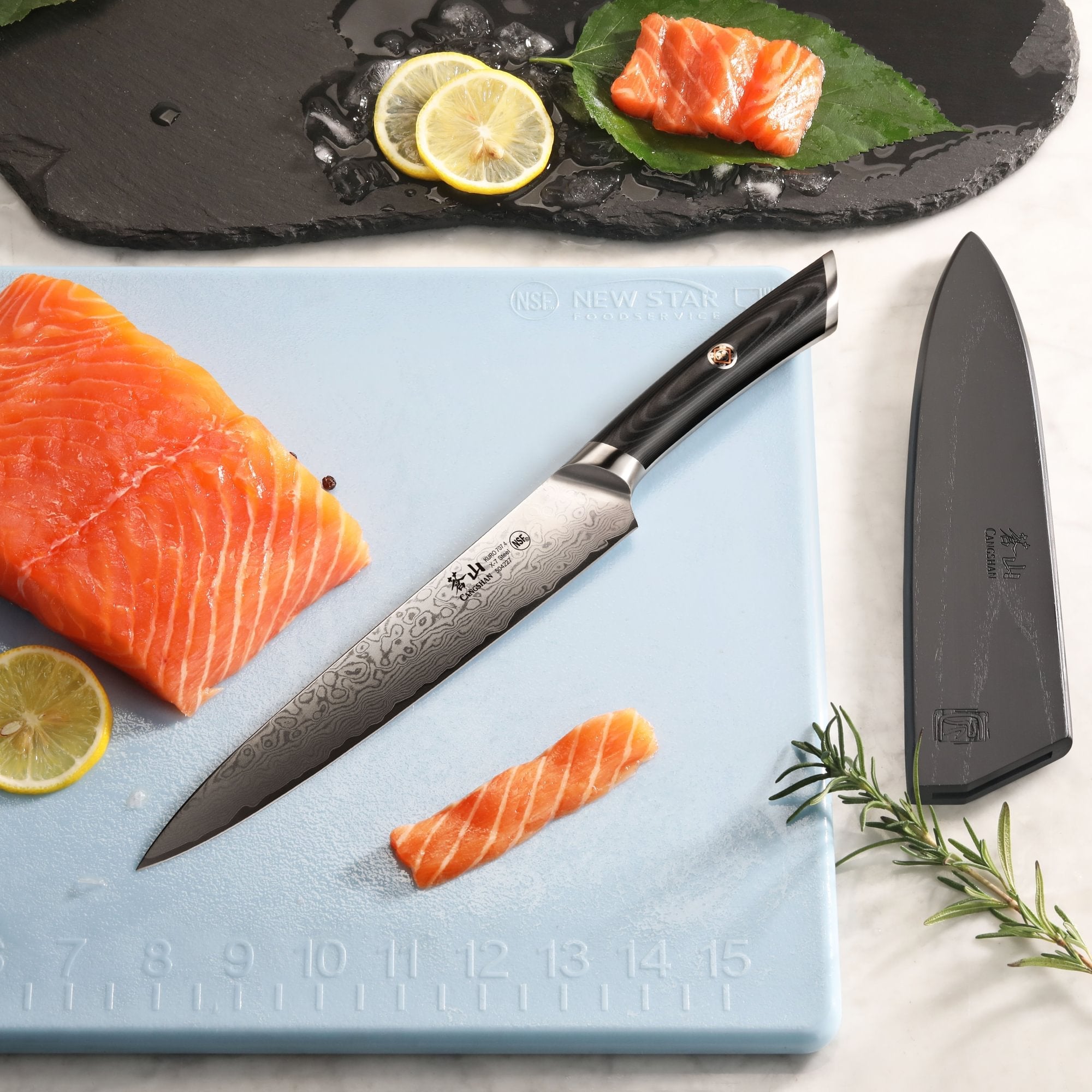 Cangshan 504227 KURO Series 8-Inch Carving and Sashimi Knife