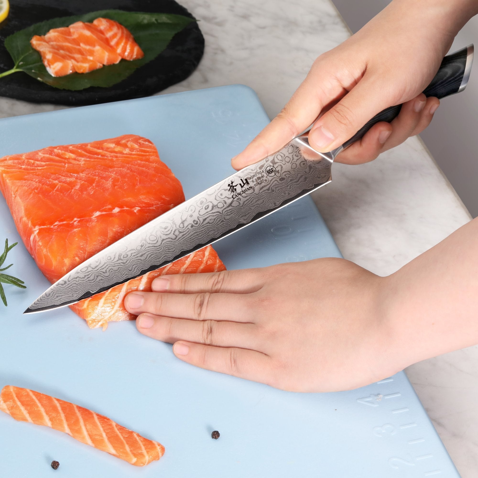 Cangshan 504227 KURO Series 8-Inch Carving and Sashimi Knife