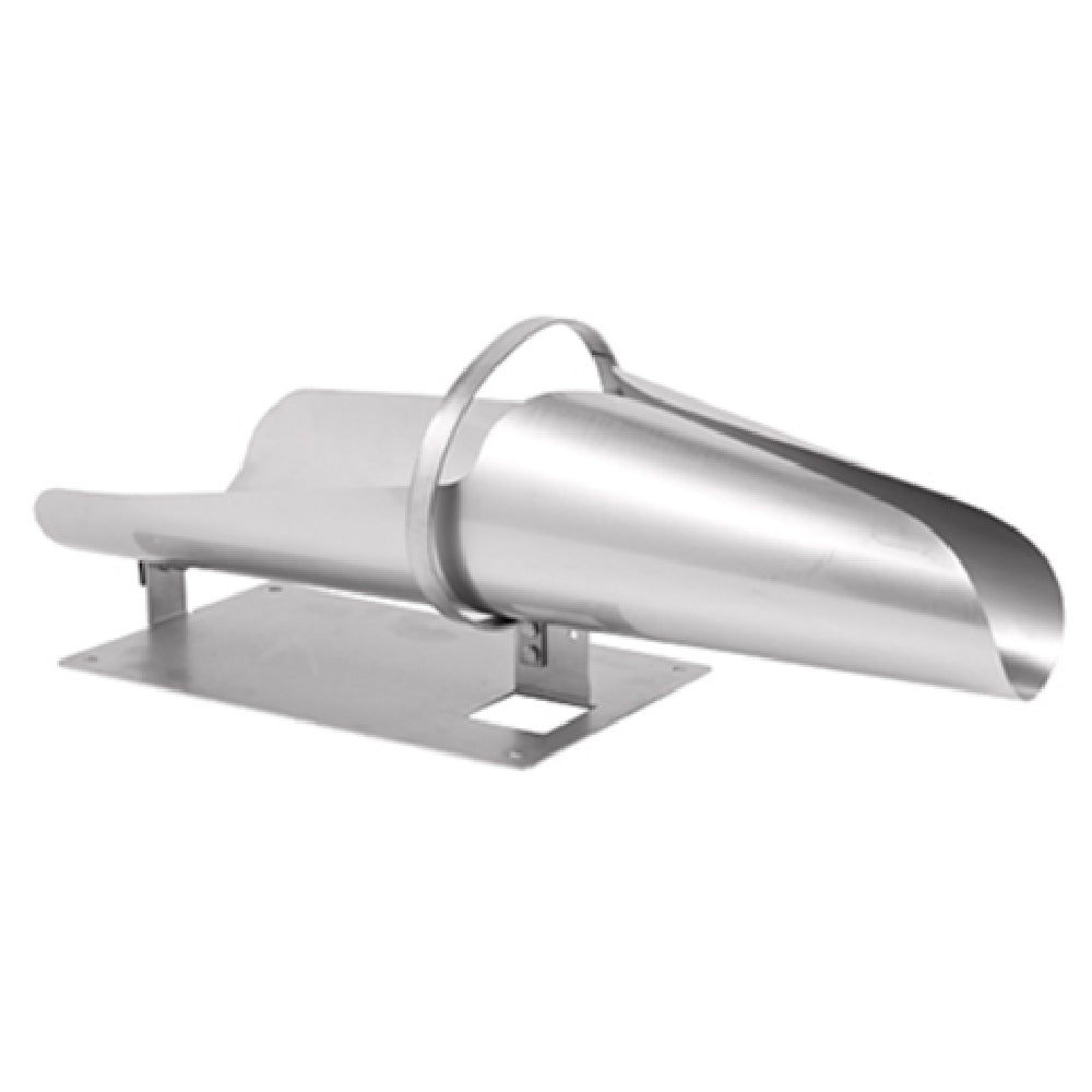 Omcan 46793 32 Inch Large Stuffing Horn with 5 Inch Front Opening Stainless Steel