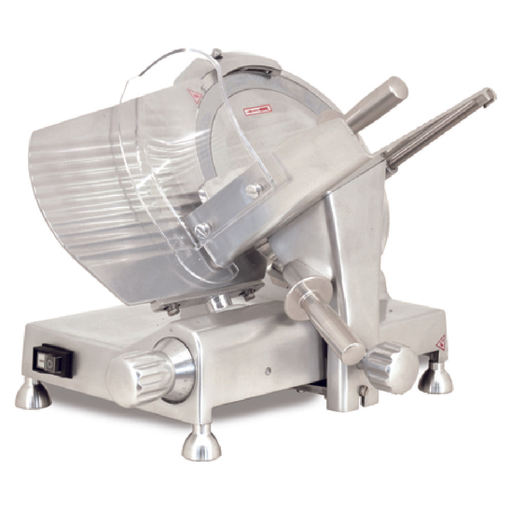 Omcan 41712 12 Inch Meat Slicer Manual Gravity Feed Electric Stainless Steel