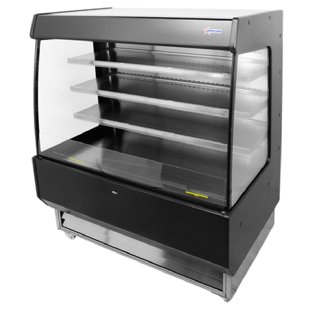 Omcan 44377 51 Inch Open Refrigerated Merchandiser 27.2 cu.ft. with 4 Shelves
