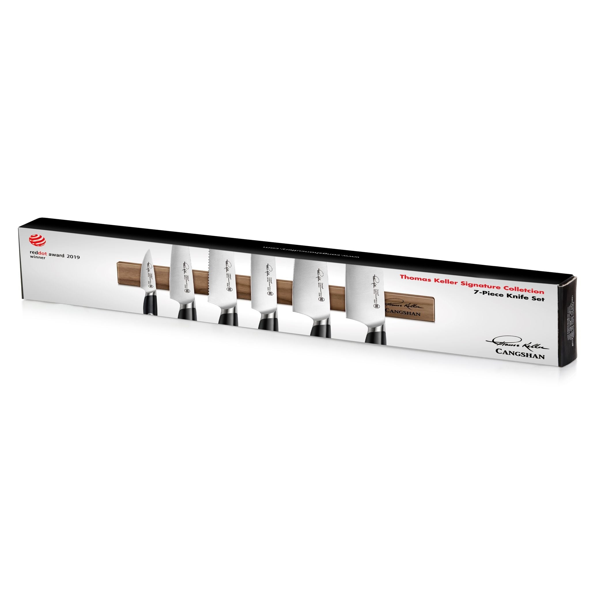 Cangshan 1023787 TKSC 7-Piece Magnetic Knife Bar Set