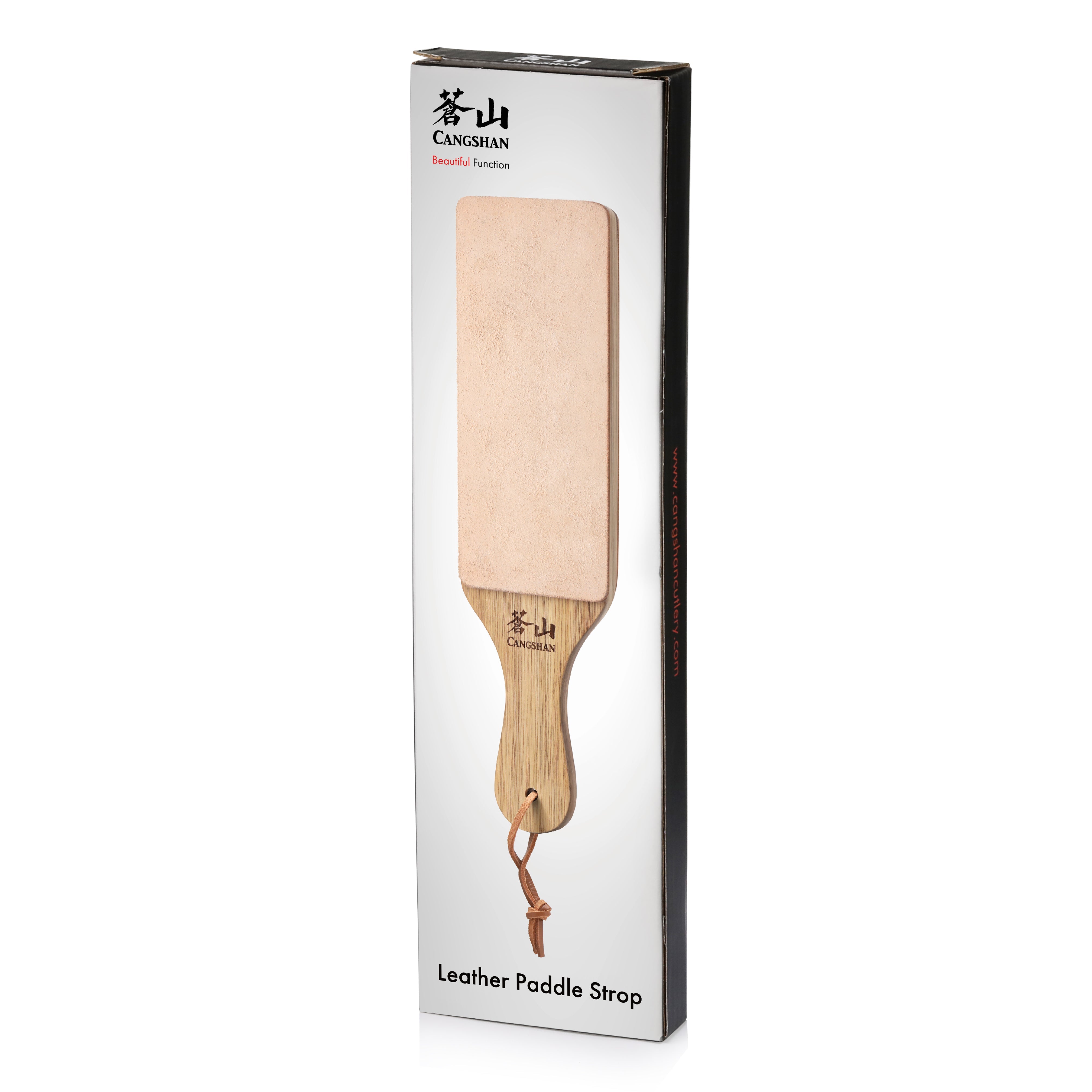 Cangshan 1026627 2-Sided Leather Paddle Strop