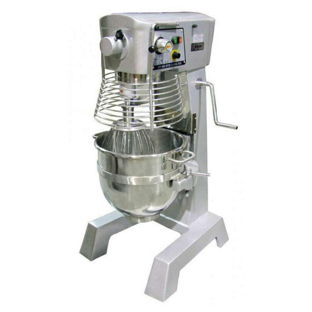 Omcan 17836 21 Inch 30 Quart Electric Planetary Mixer with Timer Stainless Steel Bowl
