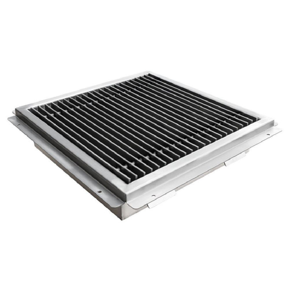 Omcan 44612 18 Inch Floor Trough NSF with Stainless Steel Grating Bar