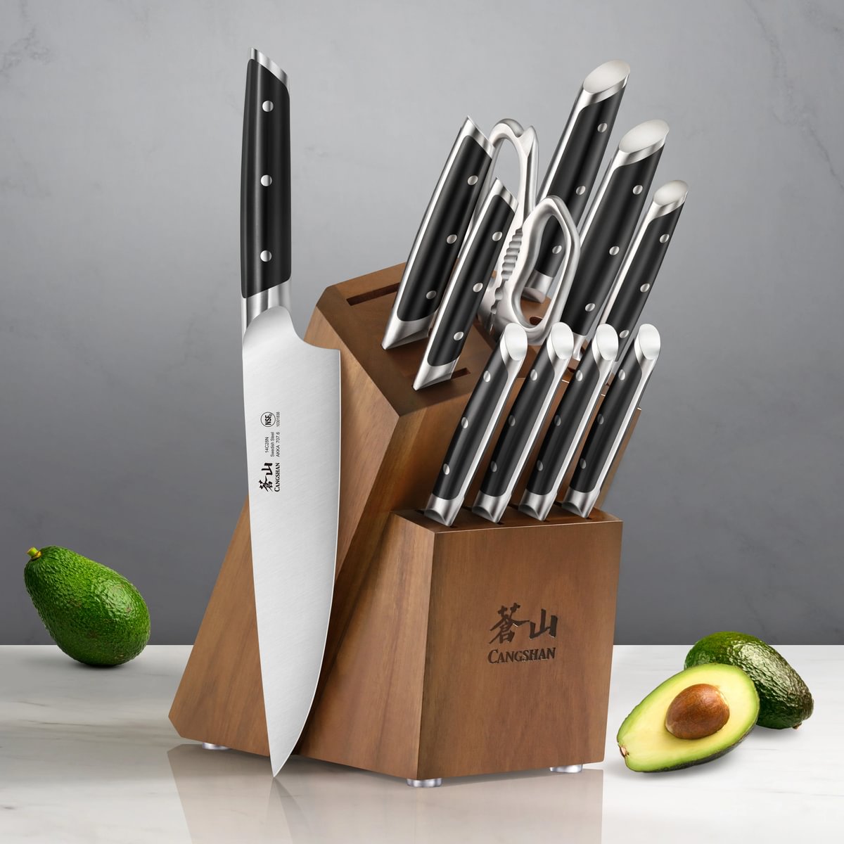 Cangshan 10301858 AKKA Series 12-Piece Knife Block Set