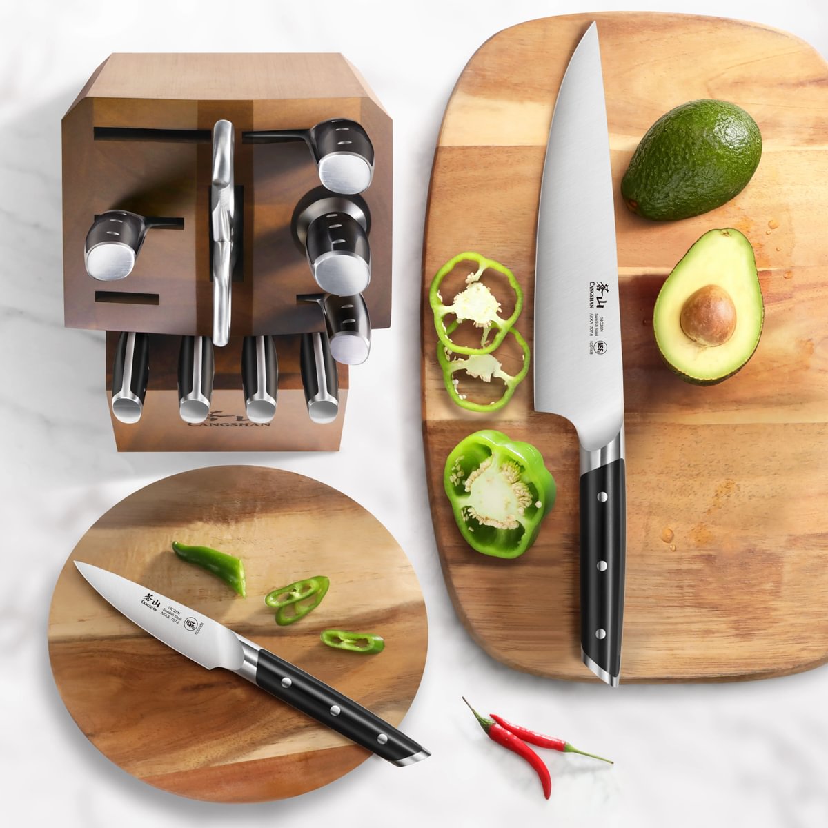 Cangshan 10301858 AKKA Series 12-Piece Knife Block Set