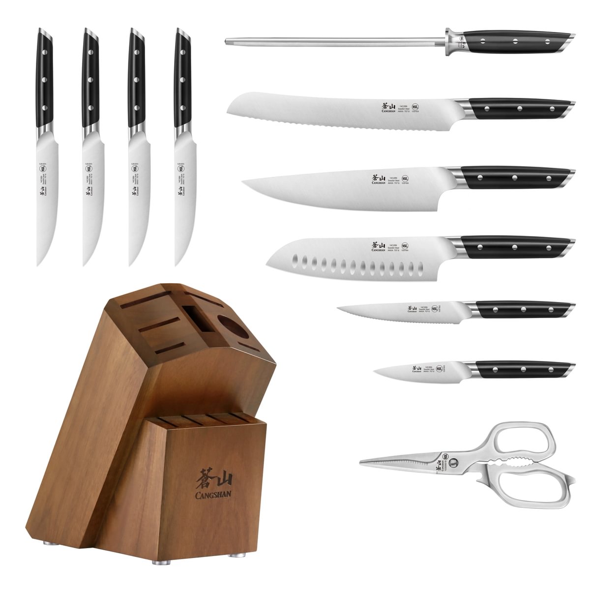 Cangshan 10301858 AKKA Series 12-Piece Knife Block Set