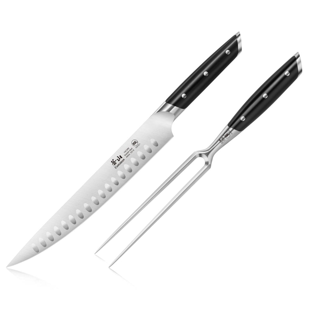 Cangshan 10301855 AKKA Series 2-Piece Carving Set with Acacia Box