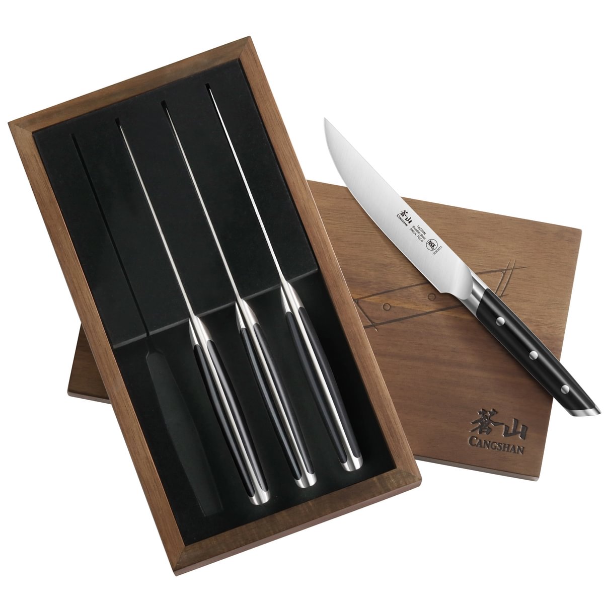 Cangshan 10301856 AKKA Series 4-Piece Steak Knife Set