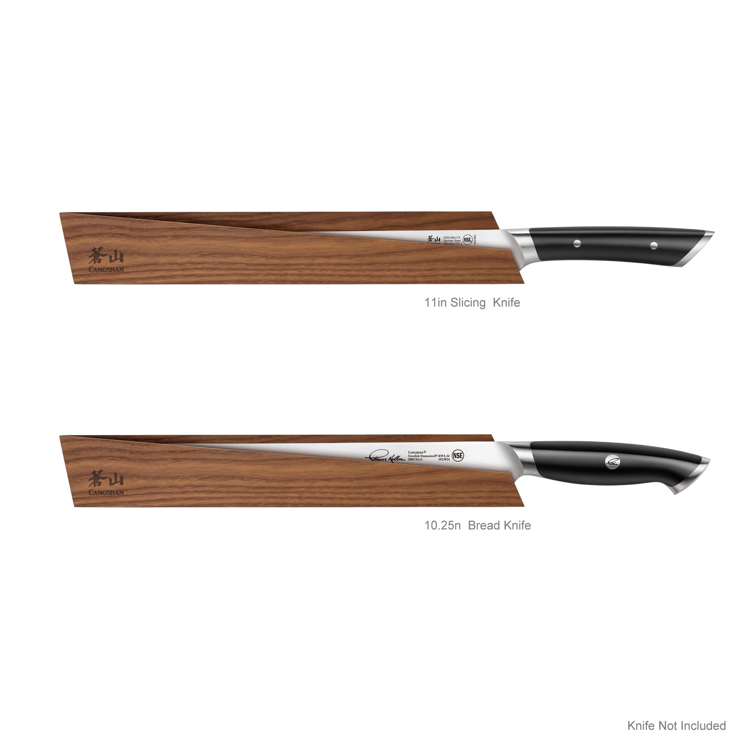 Cangshan 503923 Ash Wood Magnetic Knife Sheath for 10.25