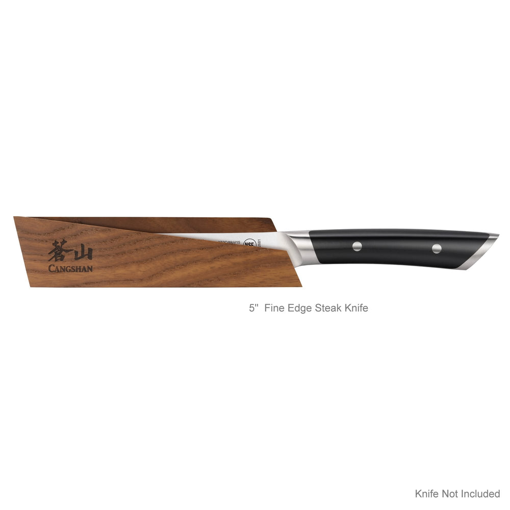 Cangshan 503961 Ash Wood Magnetic Knife Sheath for 5-Inch Utility and 5-Inch Steak