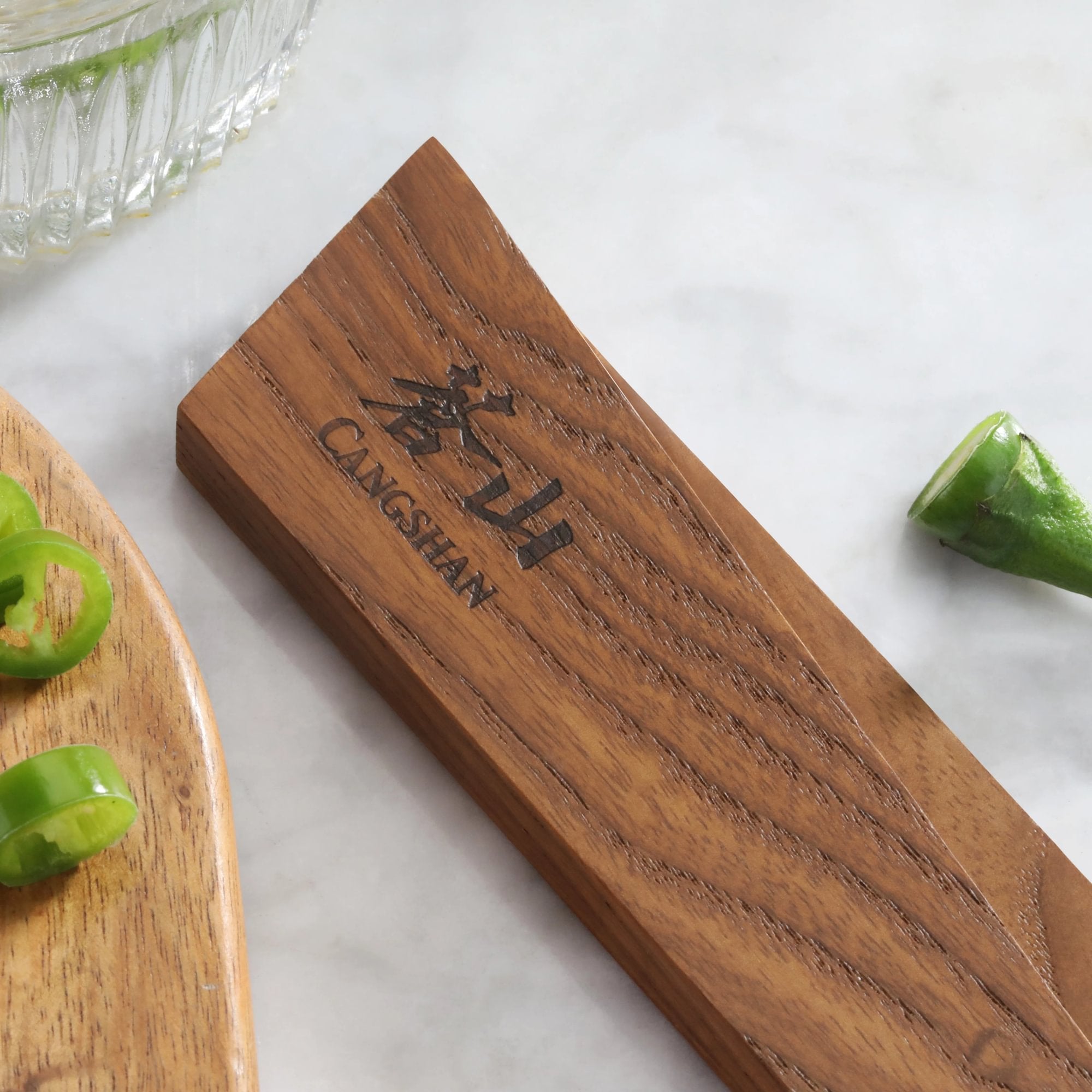 Cangshan 503961 Ash Wood Magnetic Knife Sheath for 5-Inch Utility and 5-Inch Steak
