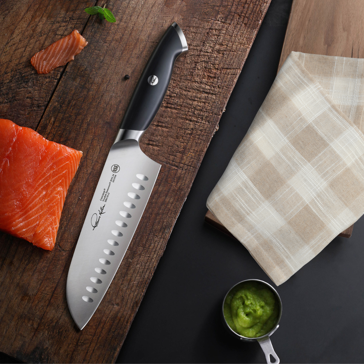 Cangshan 1025460 TKSC 7-Inch Santoku Knife - White