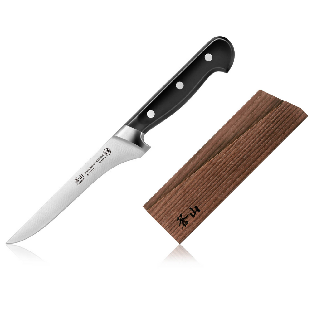 Cangshan 1022940 TV2 Series 6-Inch Boning Knife with Wood Sheath